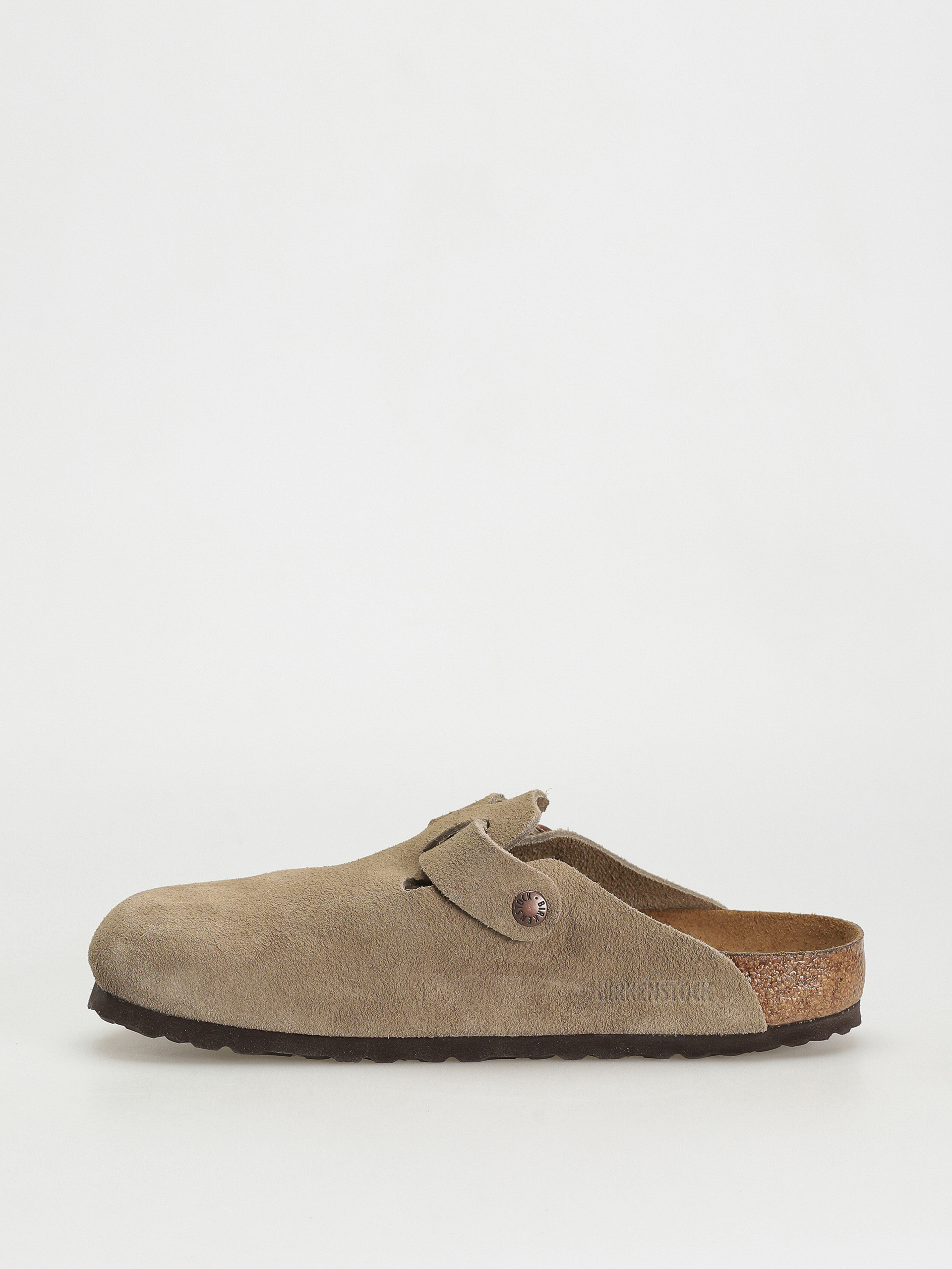 Plážovky Birkenstock Boston Suede Regular (taupe)