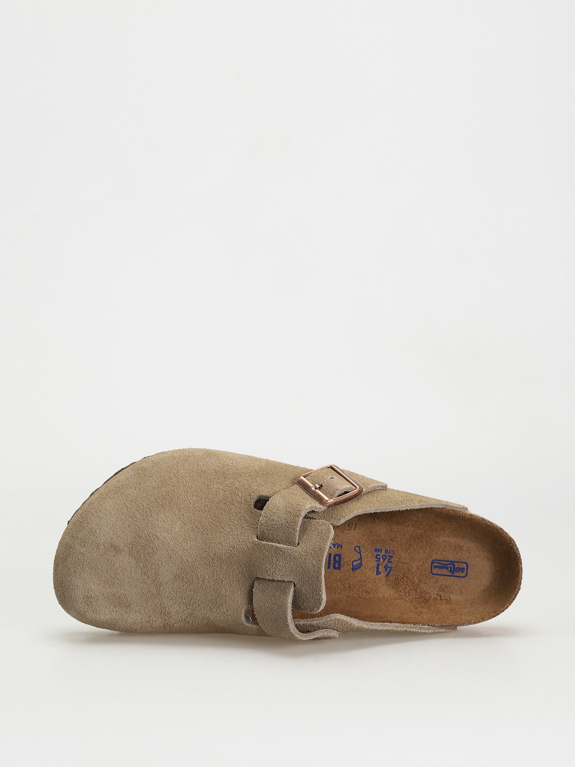 Plážovky Birkenstock Boston Suede Regular (taupe)