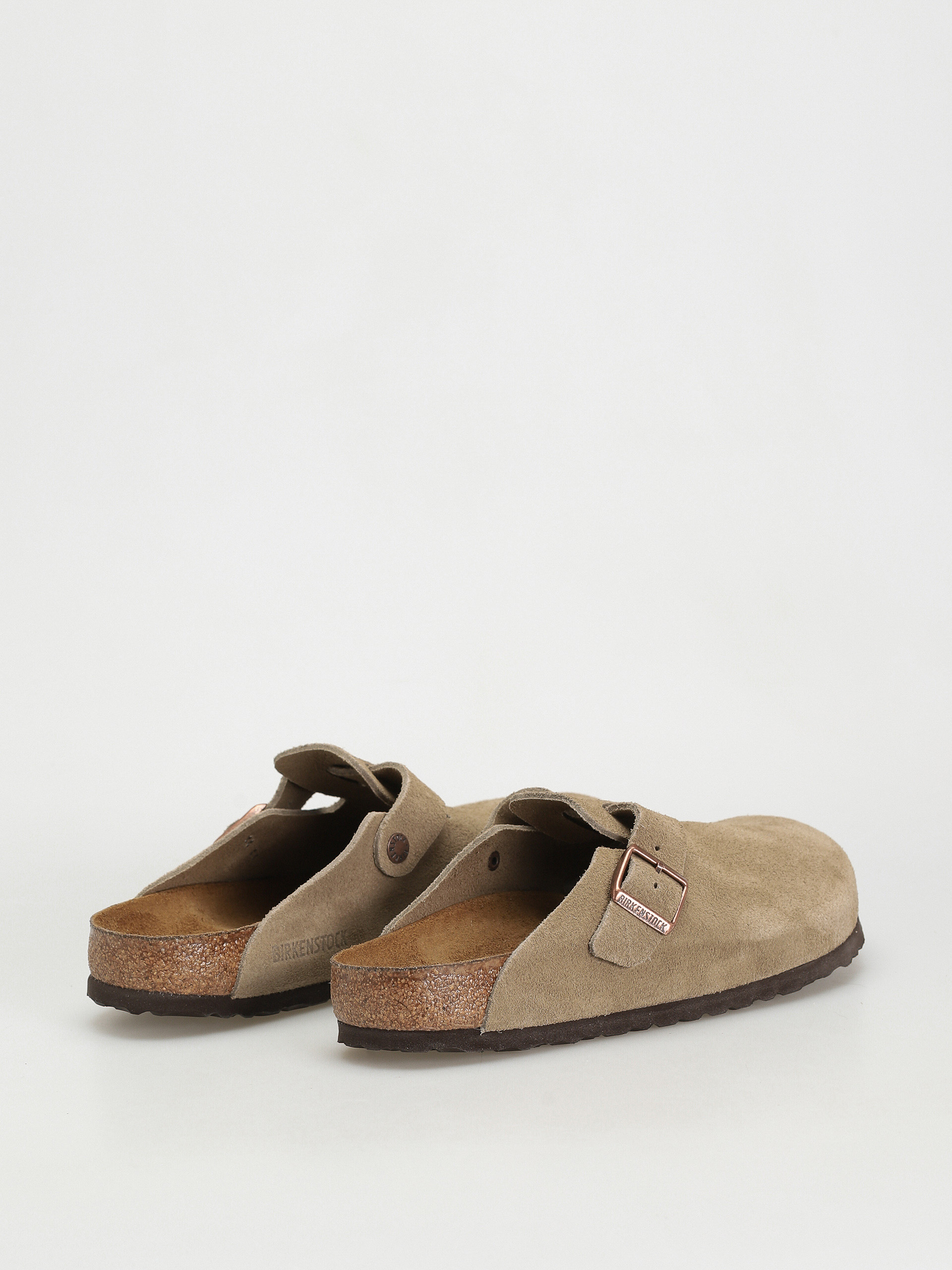 Plážovky Birkenstock Boston Suede Regular (taupe)