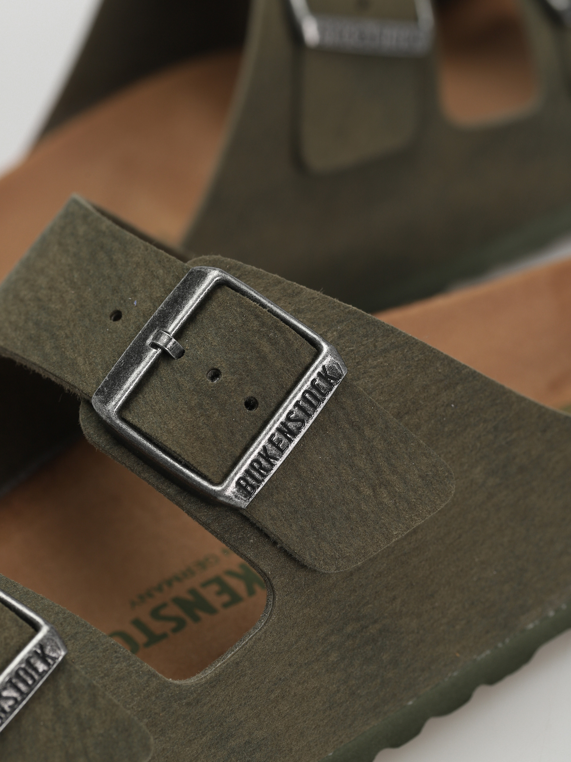 Plážovky Birkenstock Arizona Vegan Regular (desert dust thyme)