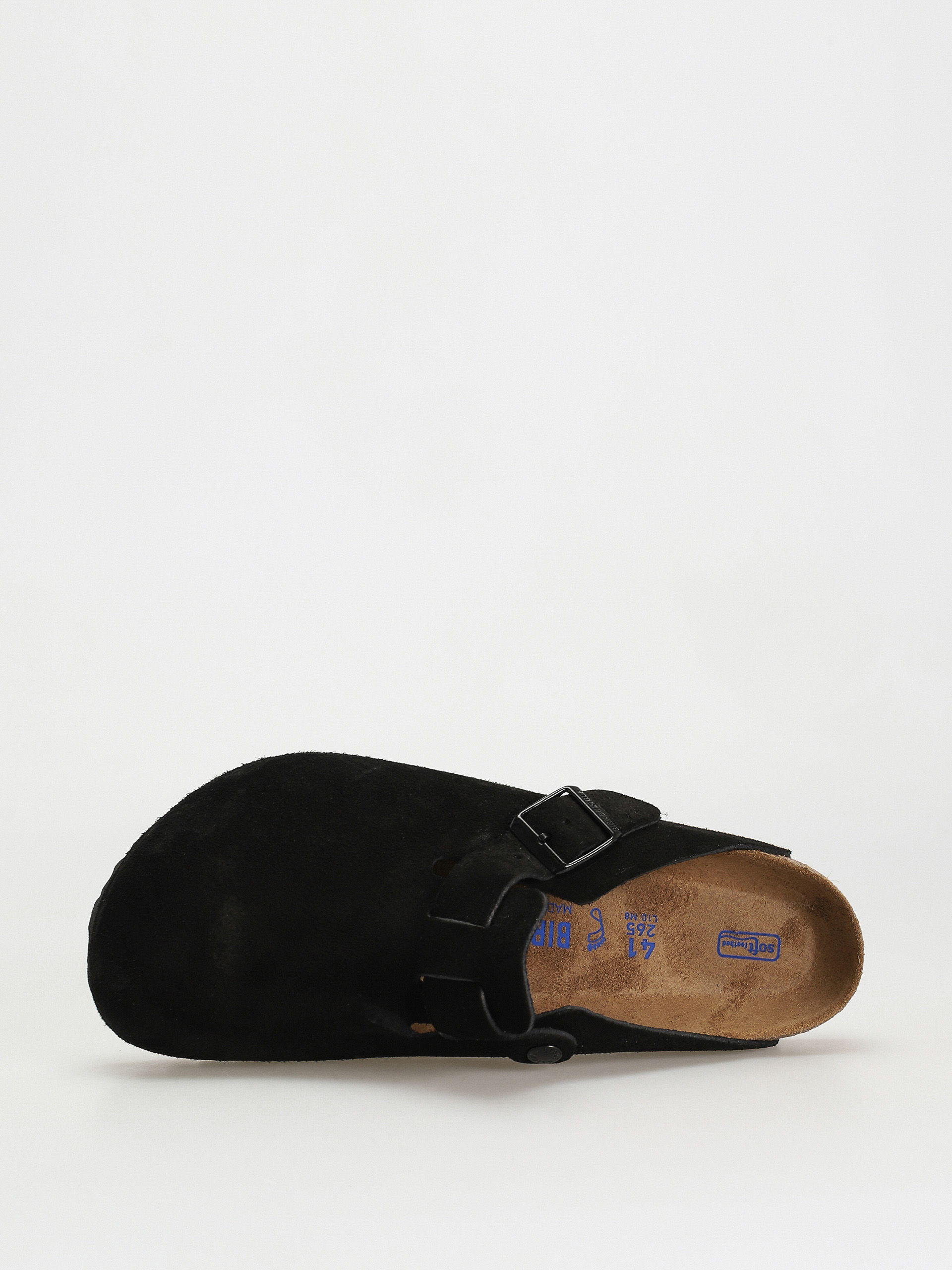 Plážovky Birkenstock Boston Suede Regular (black)