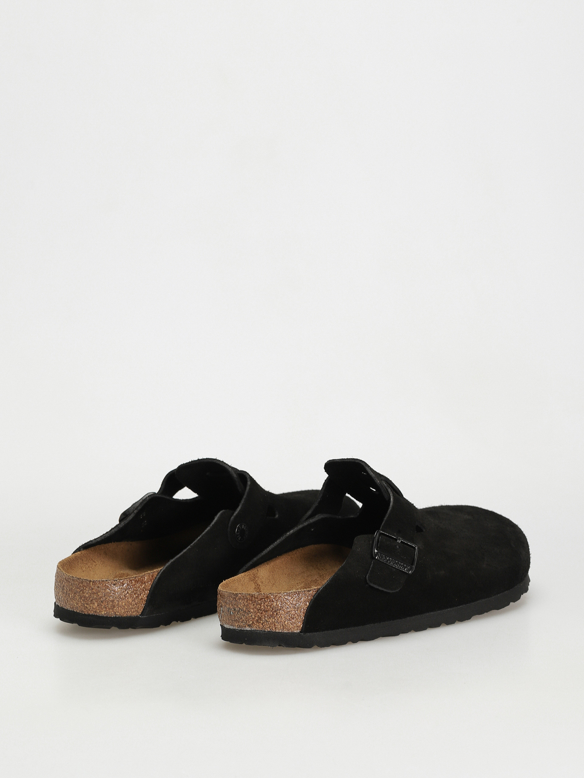 Plážovky Birkenstock Boston Suede Regular (black)