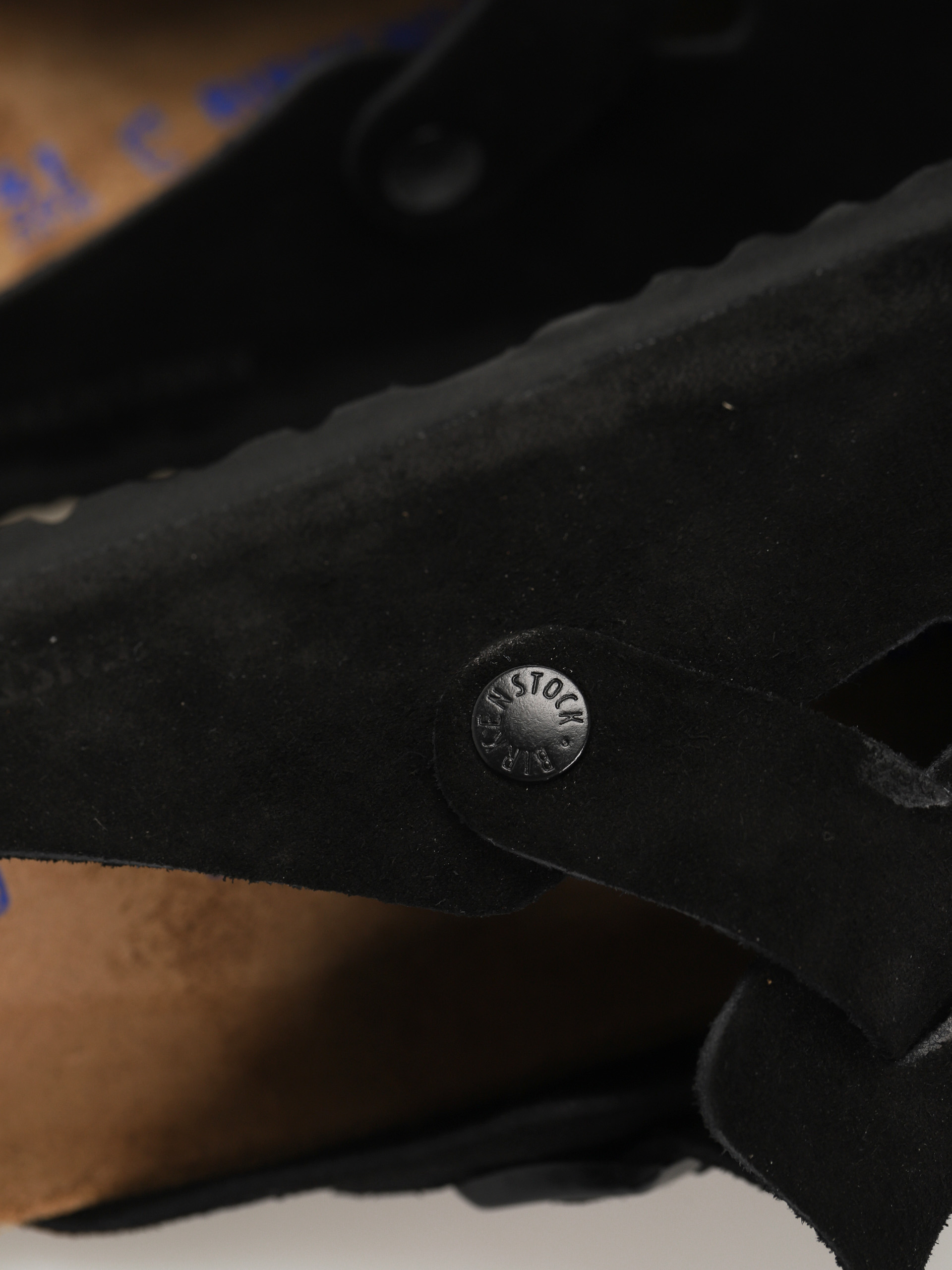 Plážovky Birkenstock Boston Suede Regular (black)