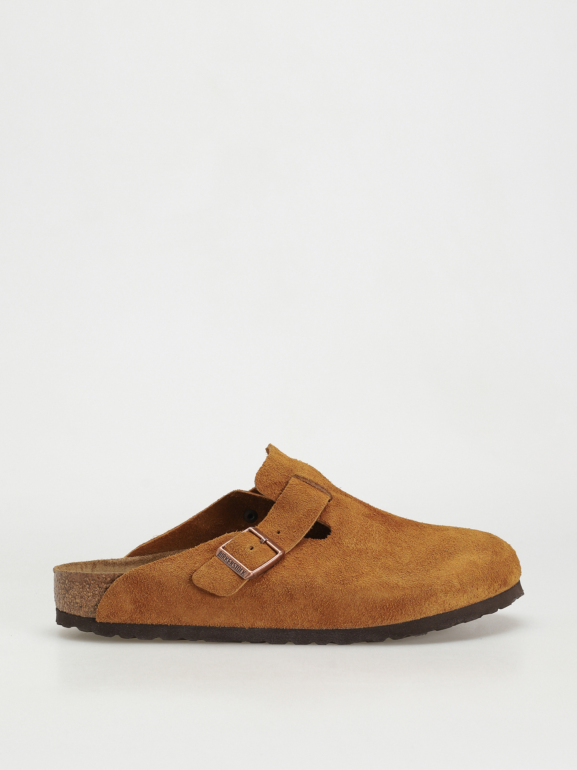 Plážovky Birkenstock Boston Suede Regular (mink)