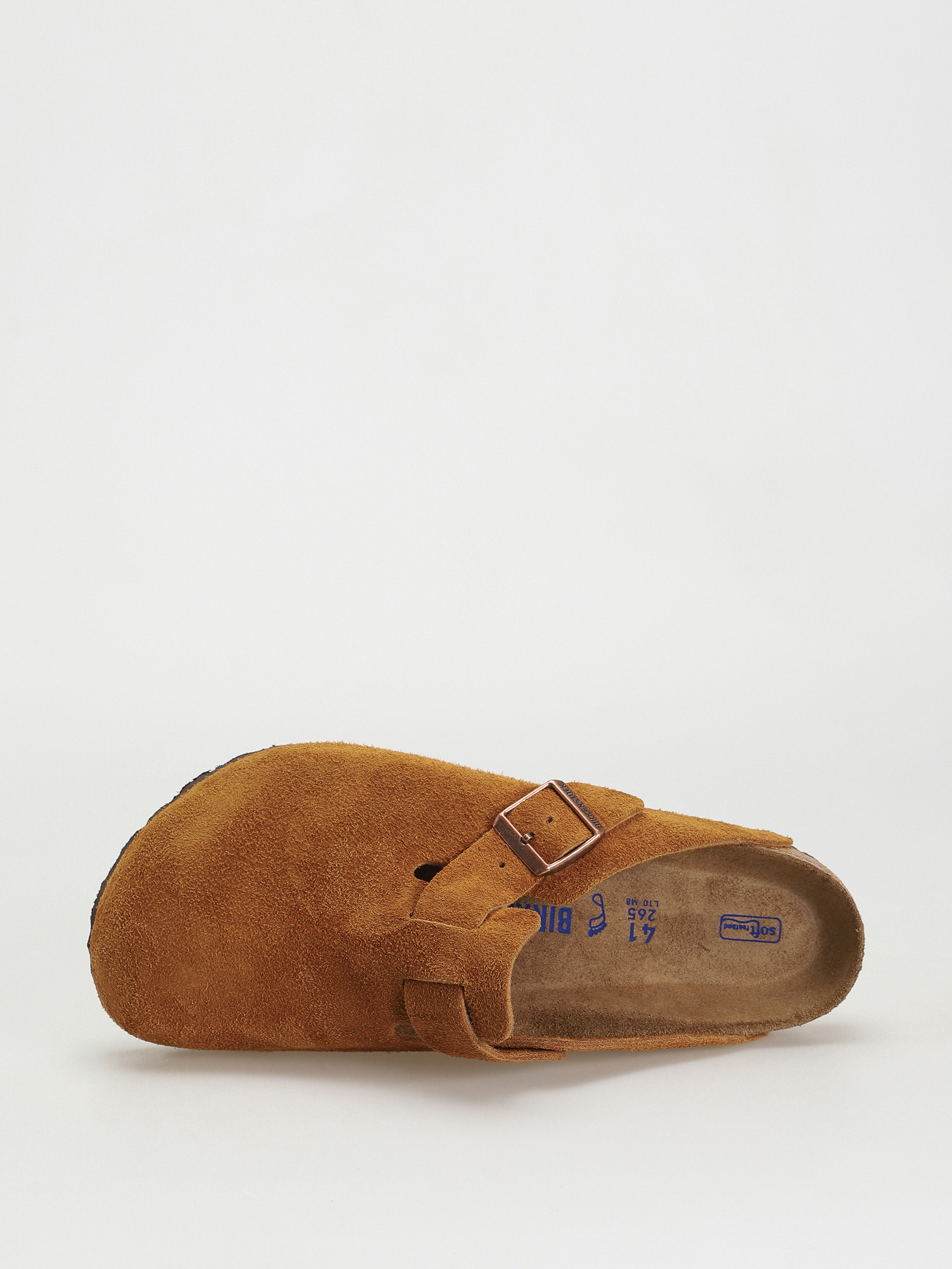 Plážovky Birkenstock Boston Suede Regular (mink)