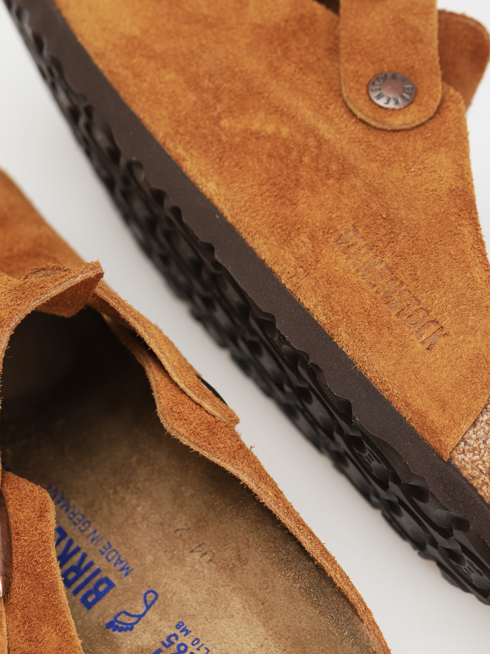 Plážovky Birkenstock Boston Suede Regular (mink)