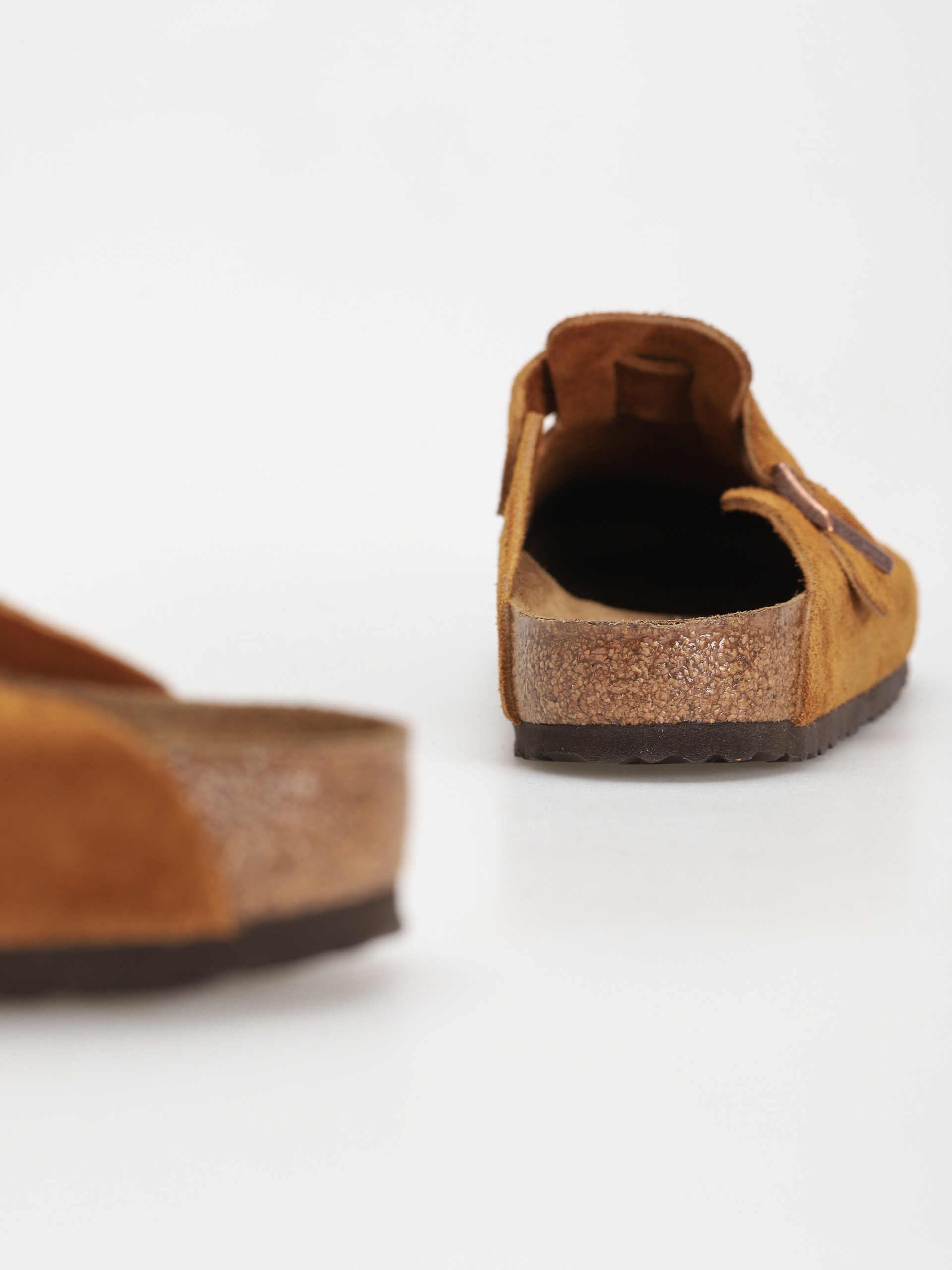 Plážovky Birkenstock Boston Suede Regular (mink)
