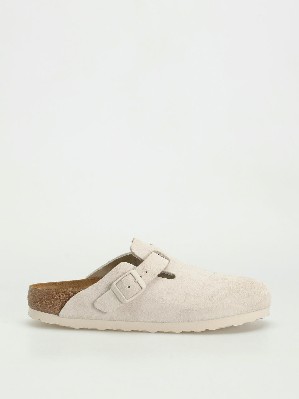 Plážovky Birkenstock Boston Suede Narrow Wmn (modern suede antique white)