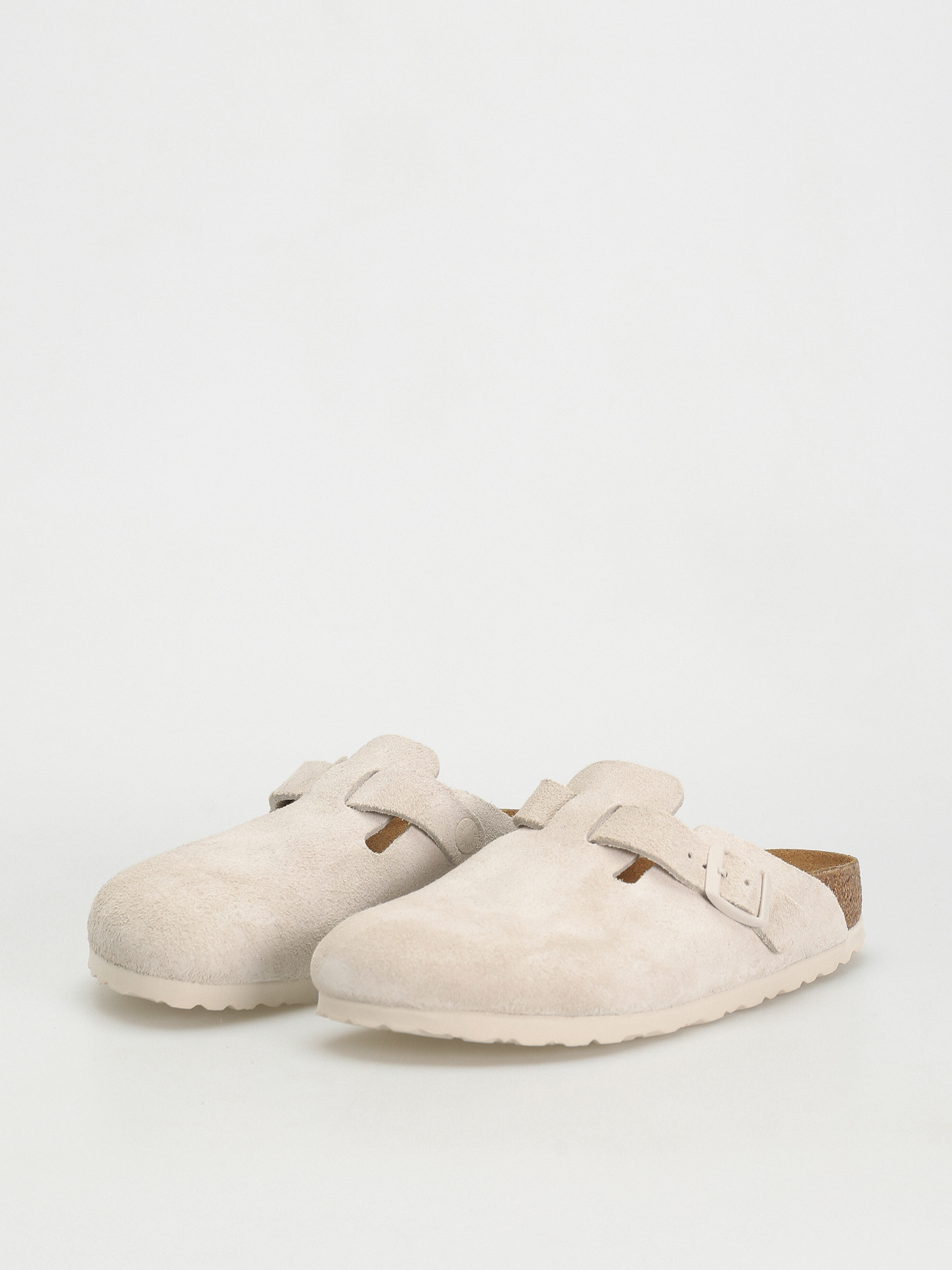 Plážovky Birkenstock Boston Suede Narrow Wmn (modern suede antique white)