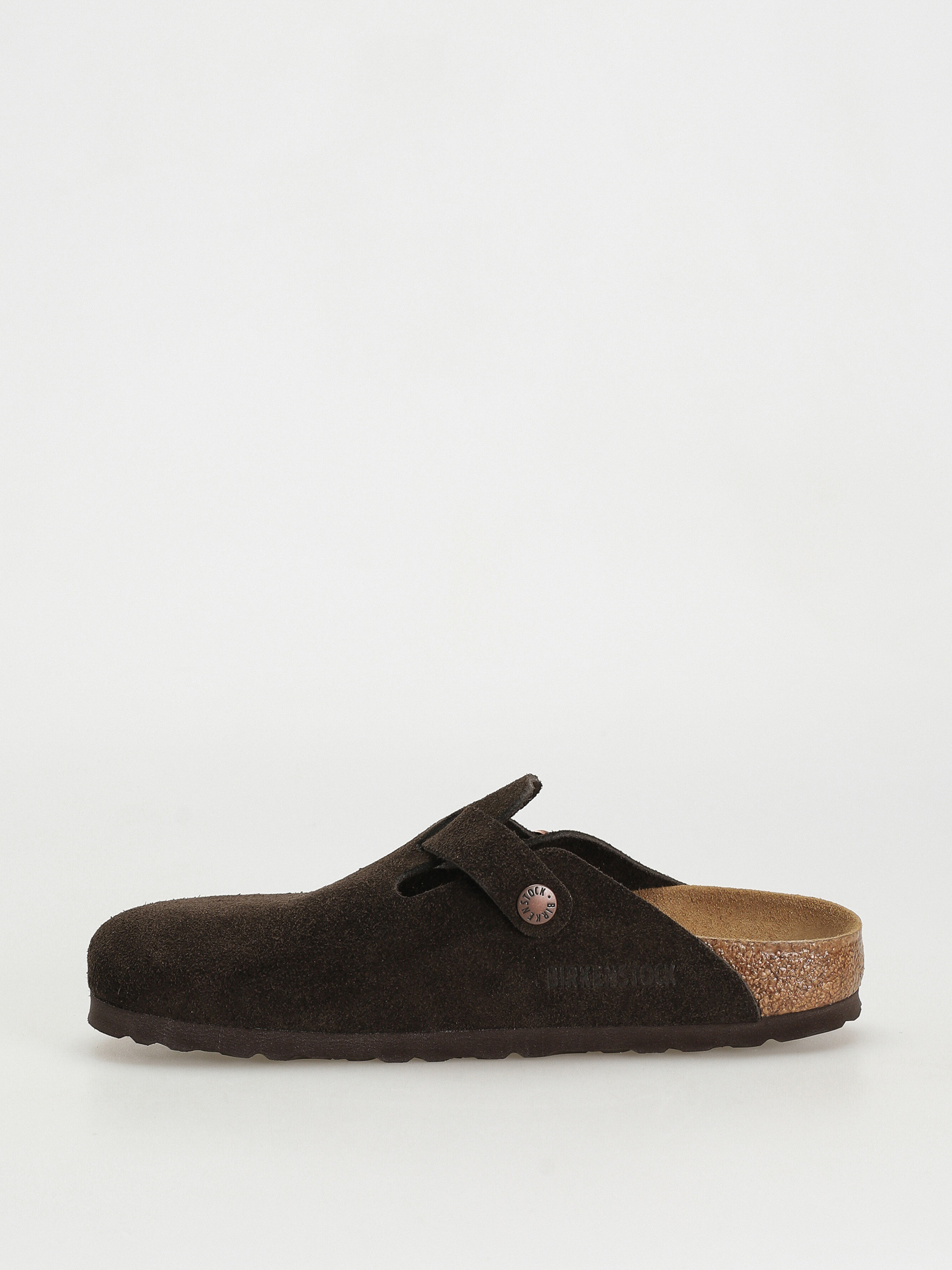Plážovky Birkenstock Boston SFB Suede Narrow Wmn (mocha)