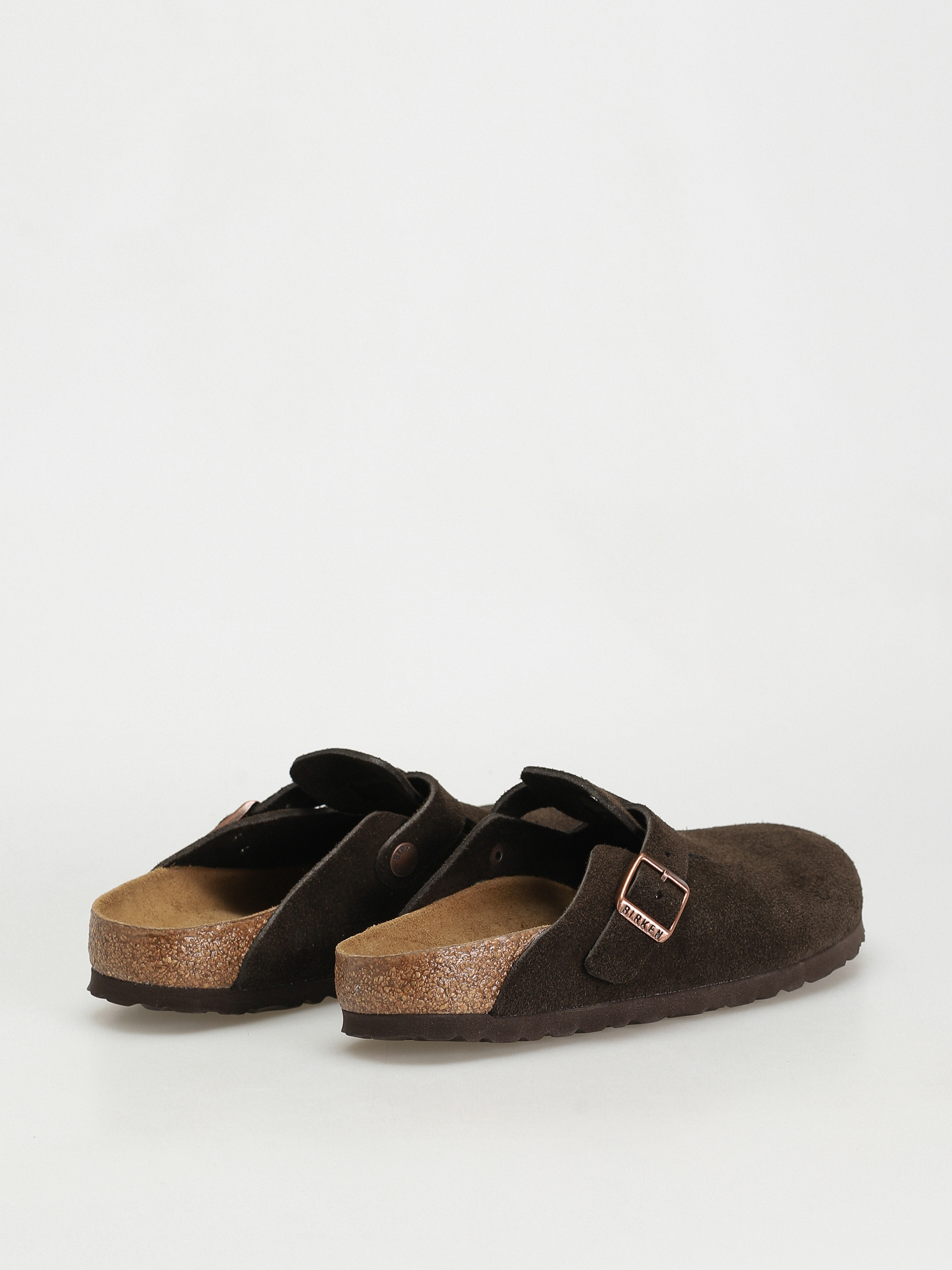 Plážovky Birkenstock Boston SFB Suede Narrow Wmn (mocha)