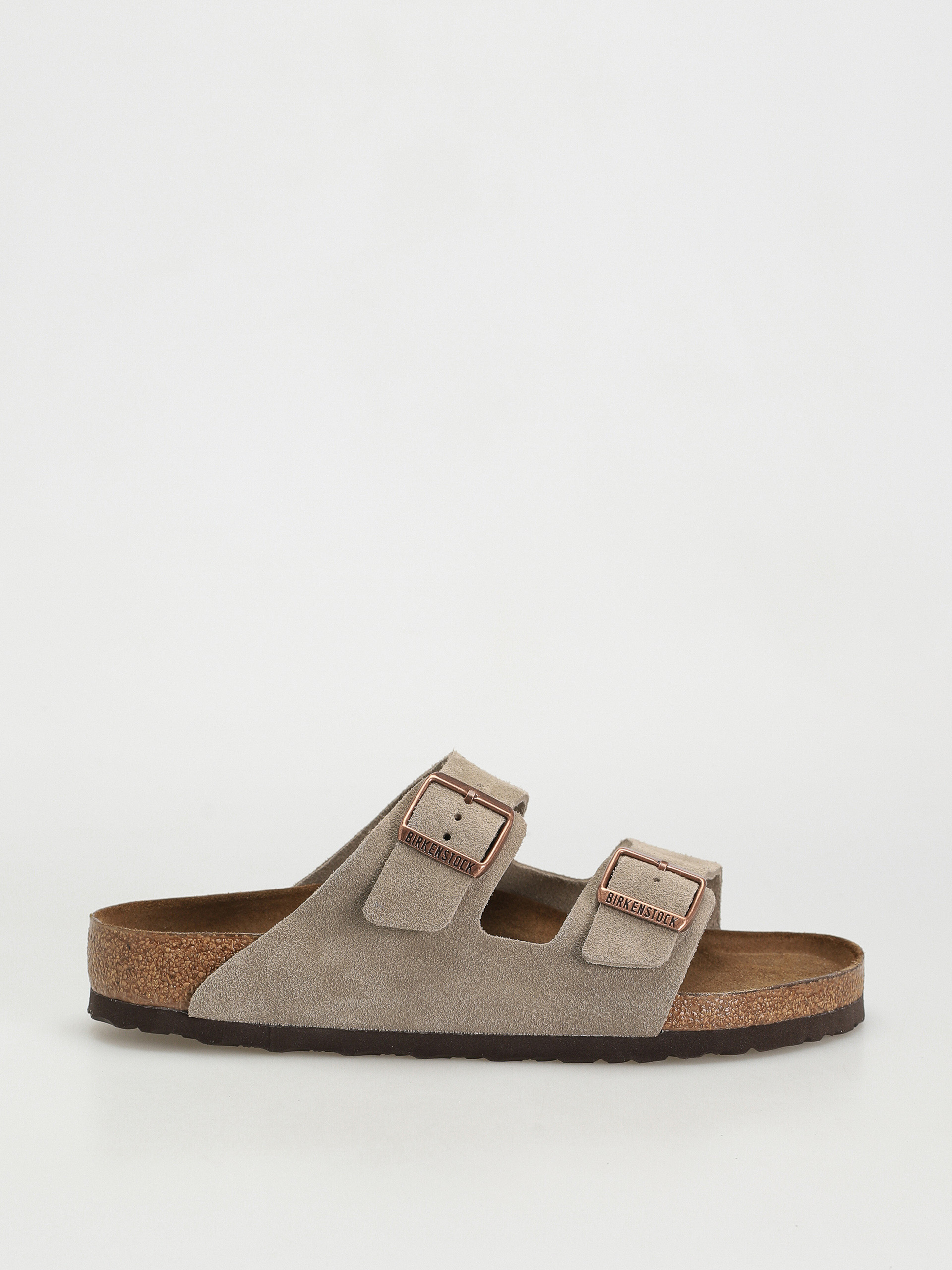Plážovky Birkenstock Arizona Suede Regular (taupe)