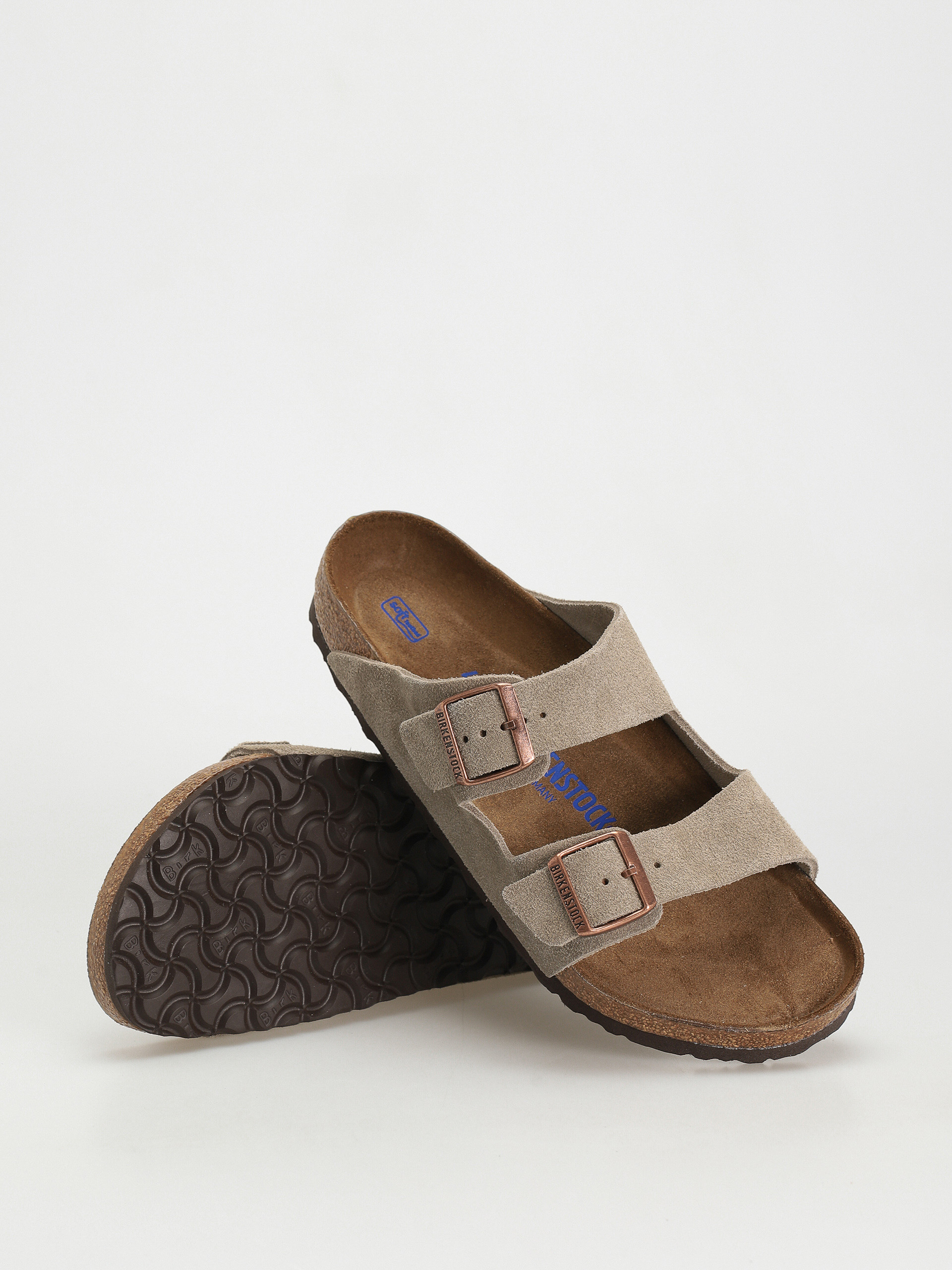 Plážovky Birkenstock Arizona Suede Regular (taupe)