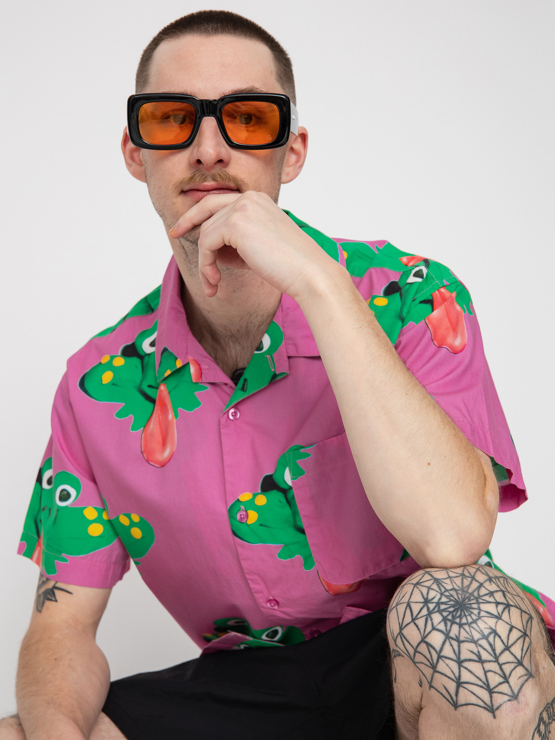 Košile OBEY Frogman (wild rose multi)