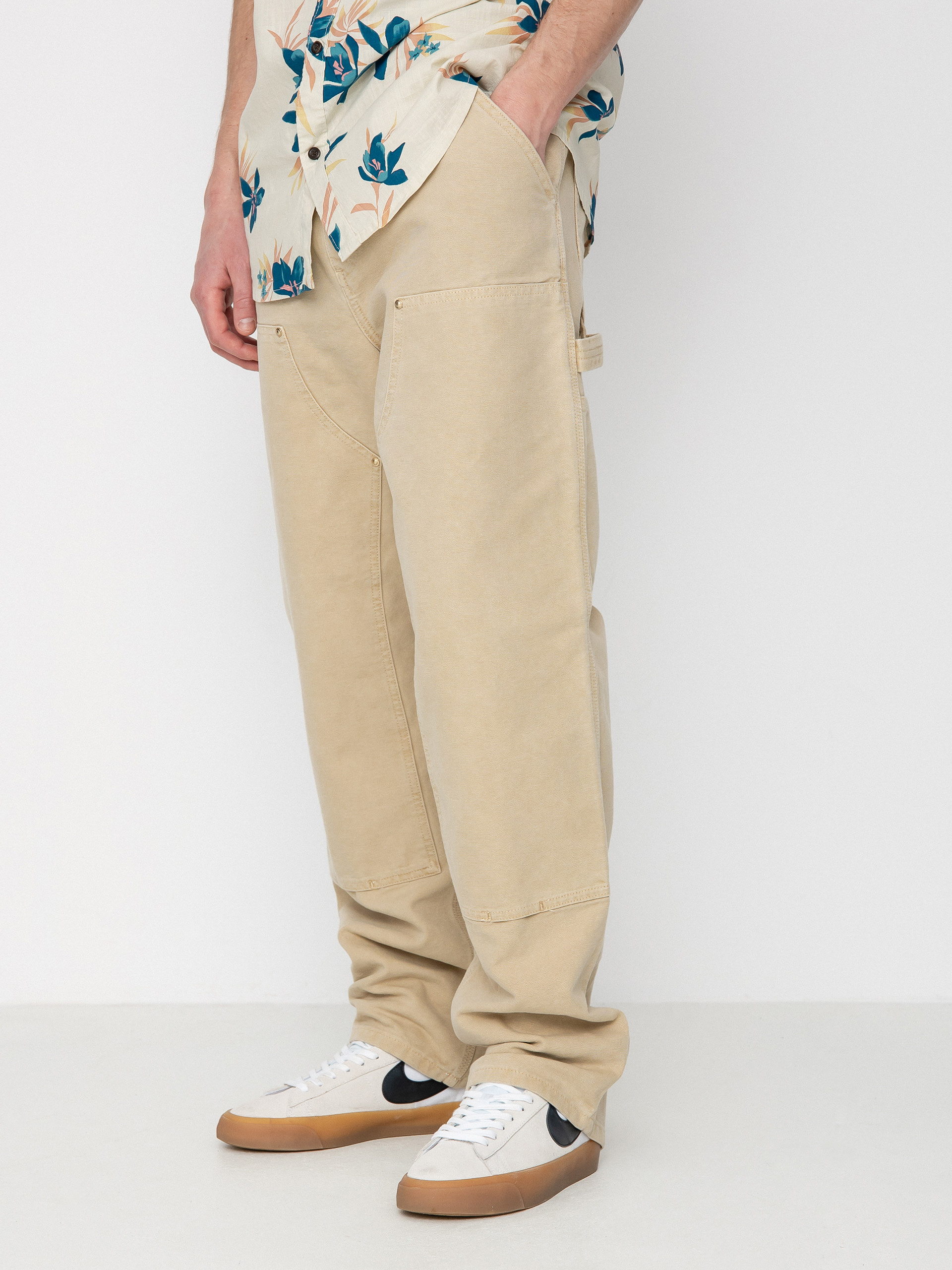 Kalhoty Carhartt WIP Double Knee (dusty h brown)