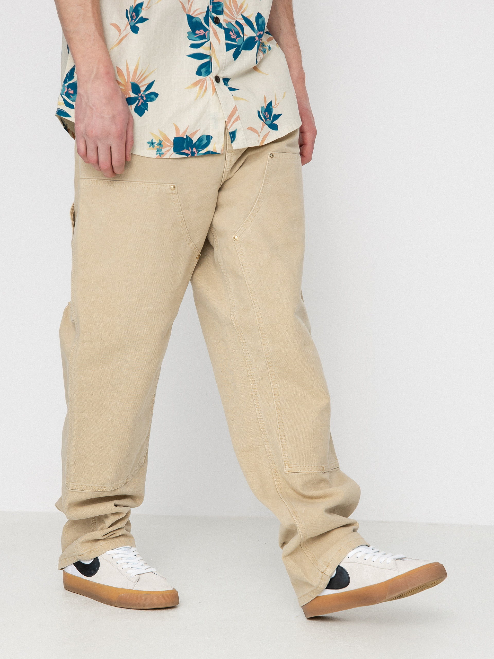 Kalhoty Carhartt WIP Double Knee (dusty h brown)