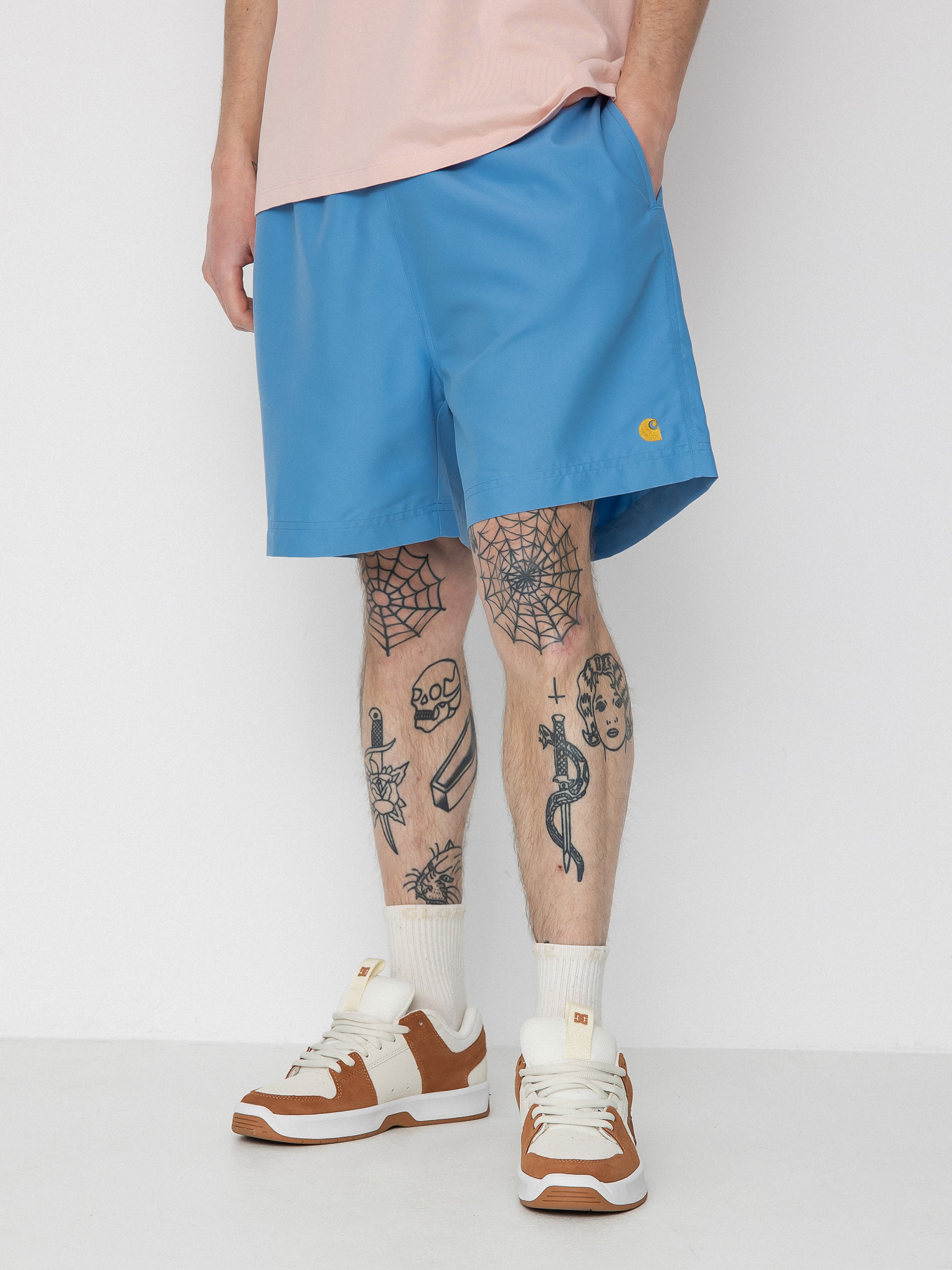 Kraťasy Carhartt WIP Chase Swim (piscine/gold)