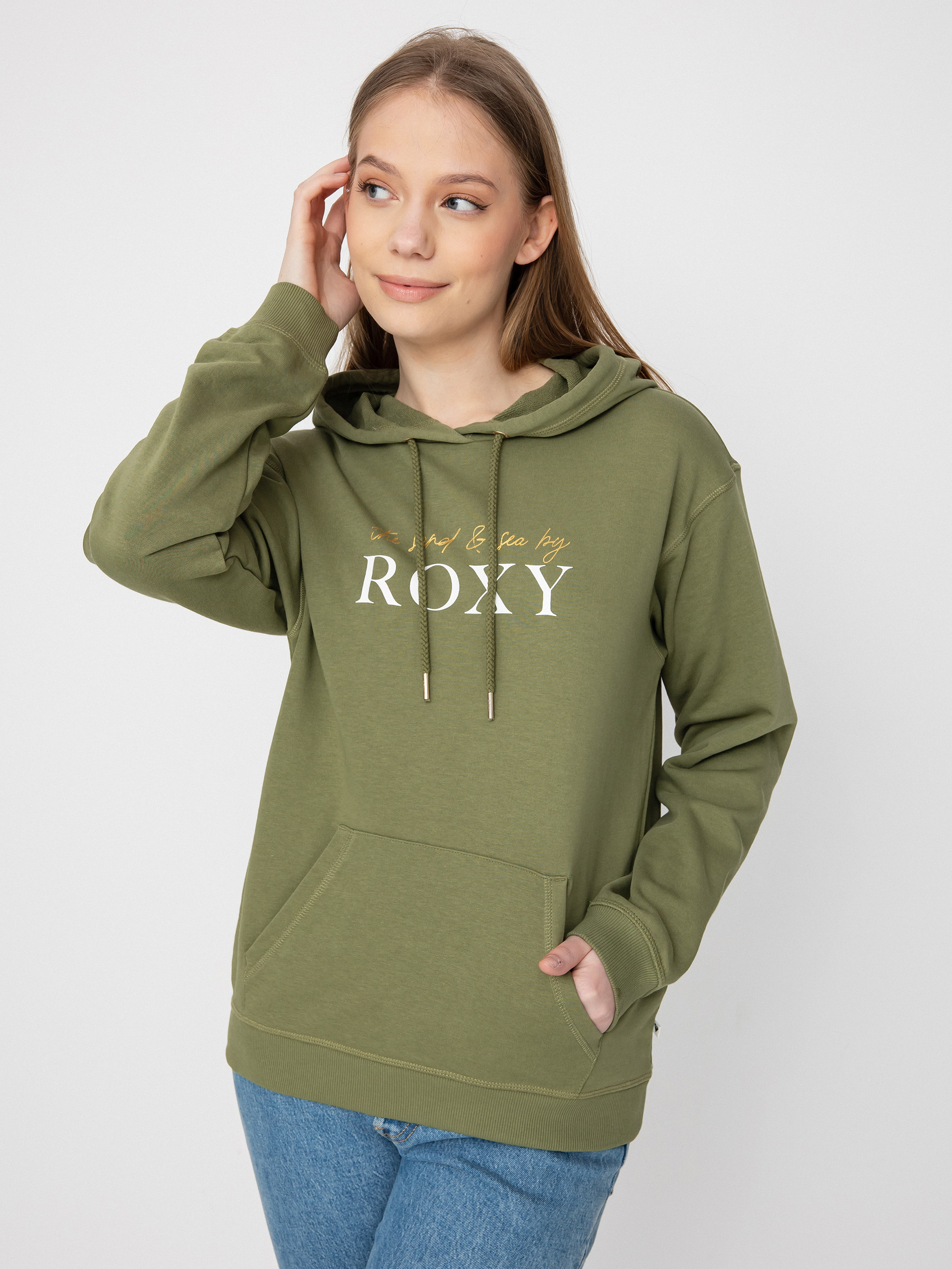 Mikina s kapucí Roxy Surf Stoked HD Wmn (loden green)