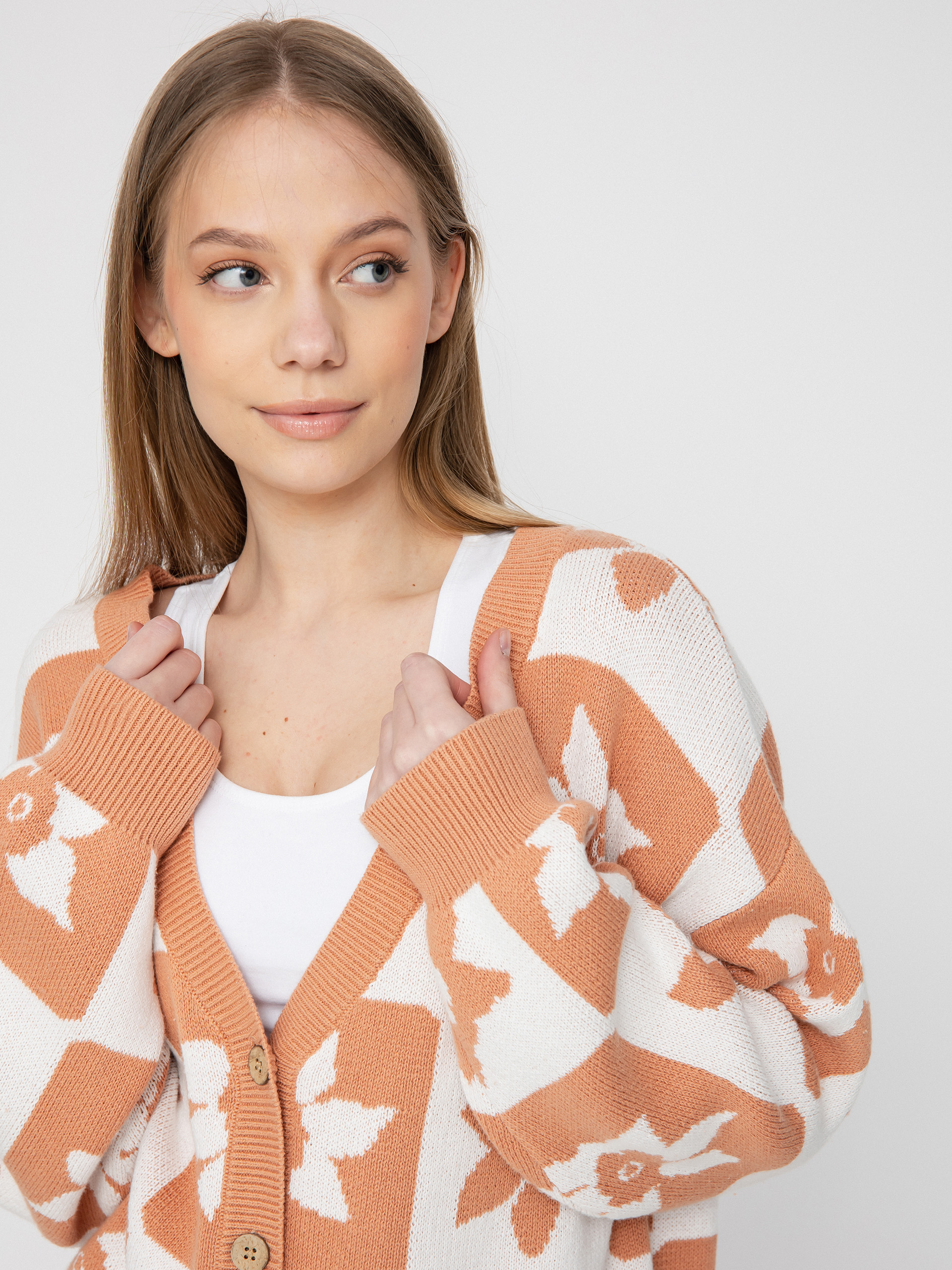 Svetr Roxy Million Glory Wmn (snow white one love check)