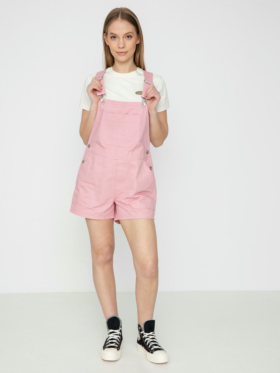 Kraťasy Brixton Costa Overall Wmn (pink nectar)