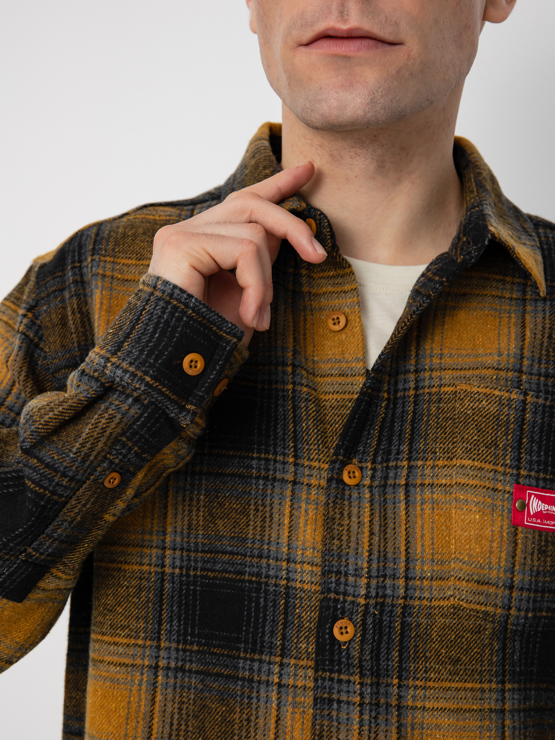 Košile Etnies Independent Flannel (tobacco)