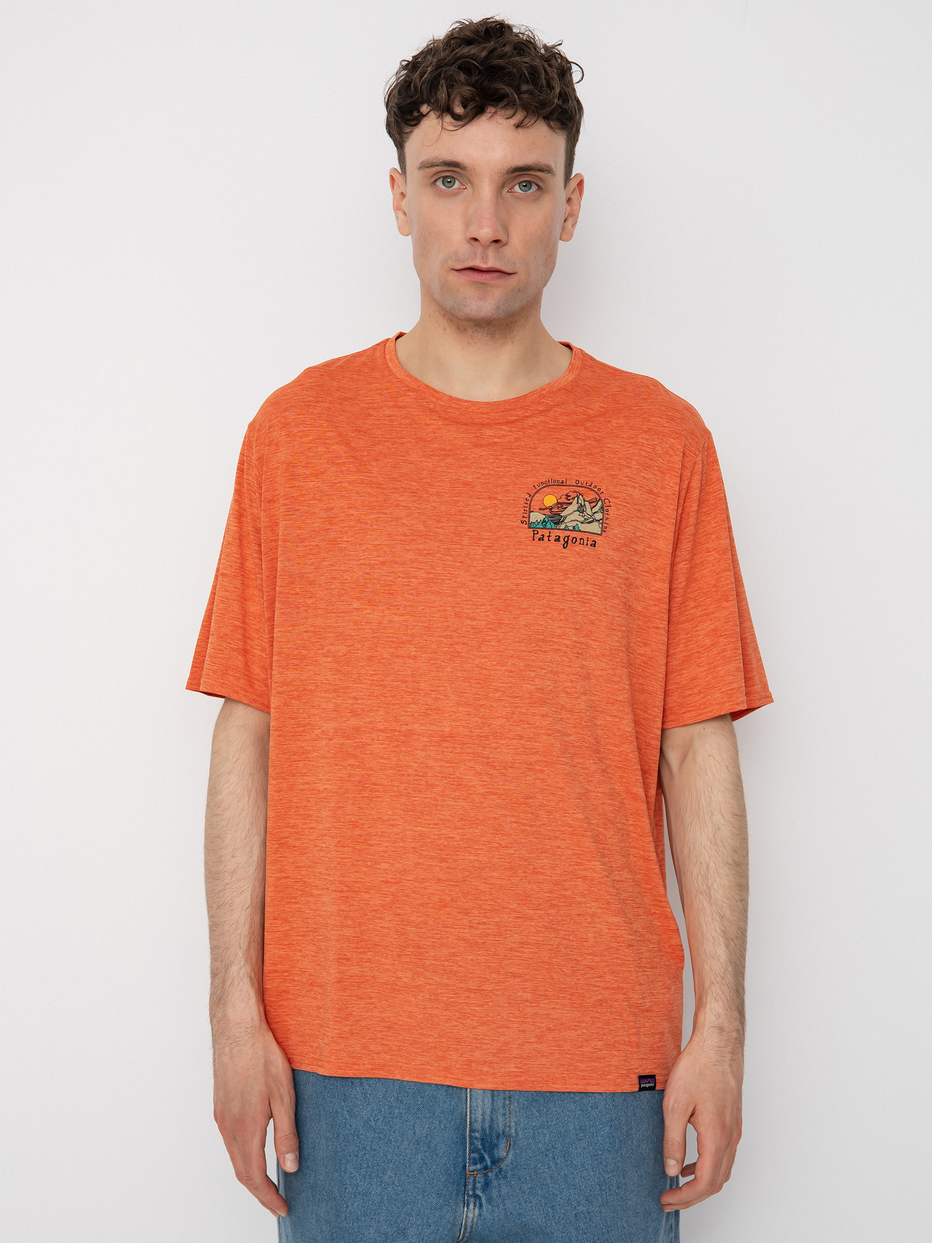 Tričko Patagonia Cap Cool Daily Graphic (lost and found/quartz coral x dye)