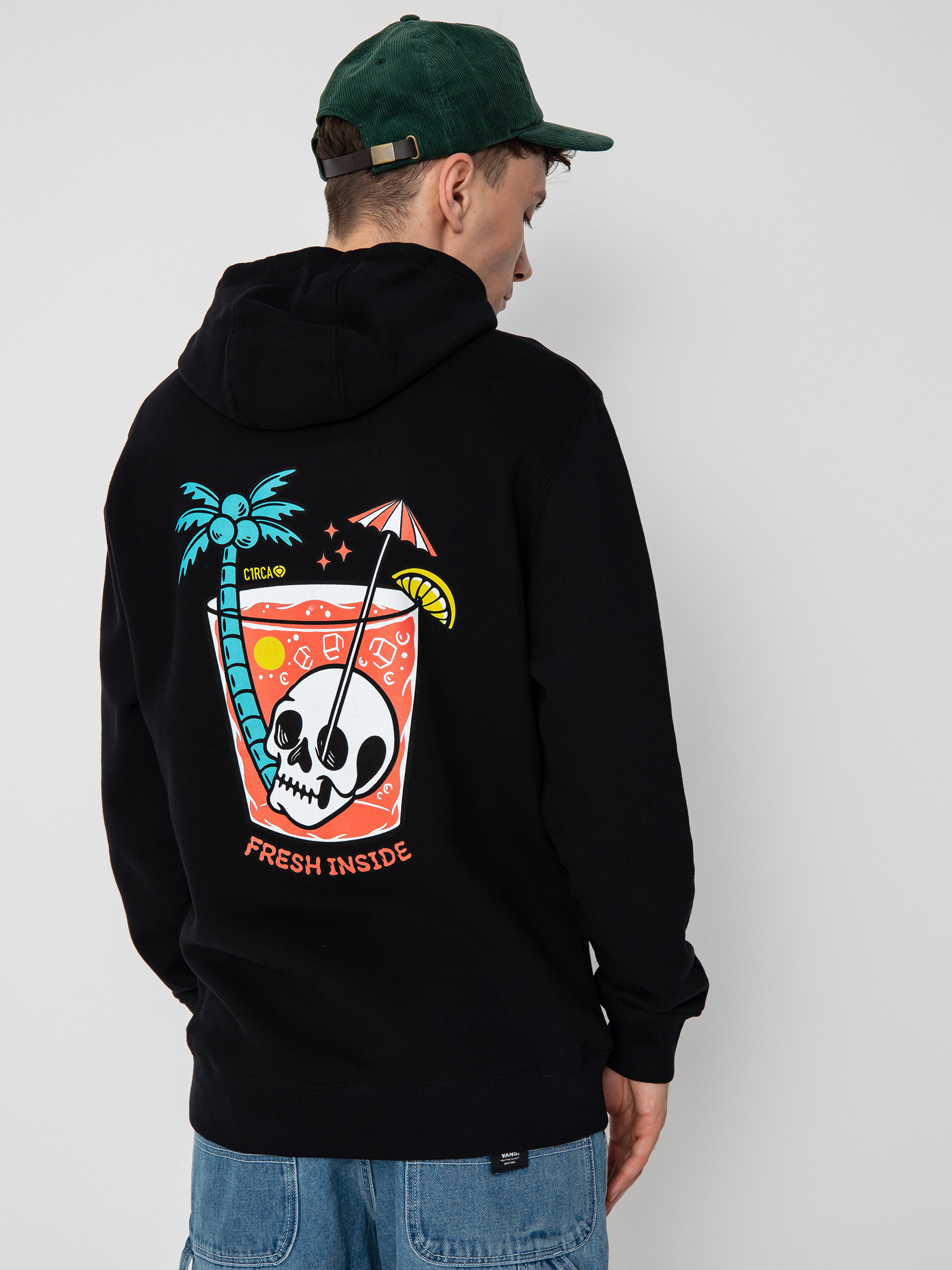 Mikina s kapucí Circa Fresh Inside HD (black)