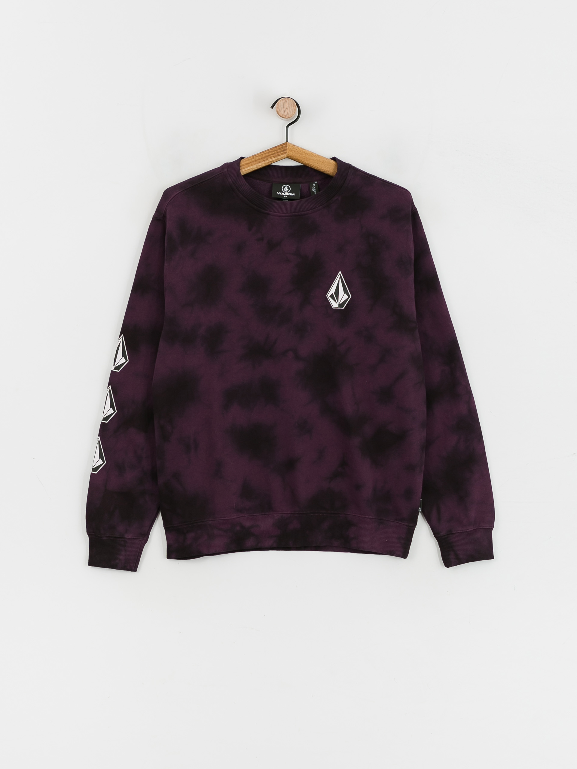Mikina Volcom Iconic Stone Plus Crew (mulberry)