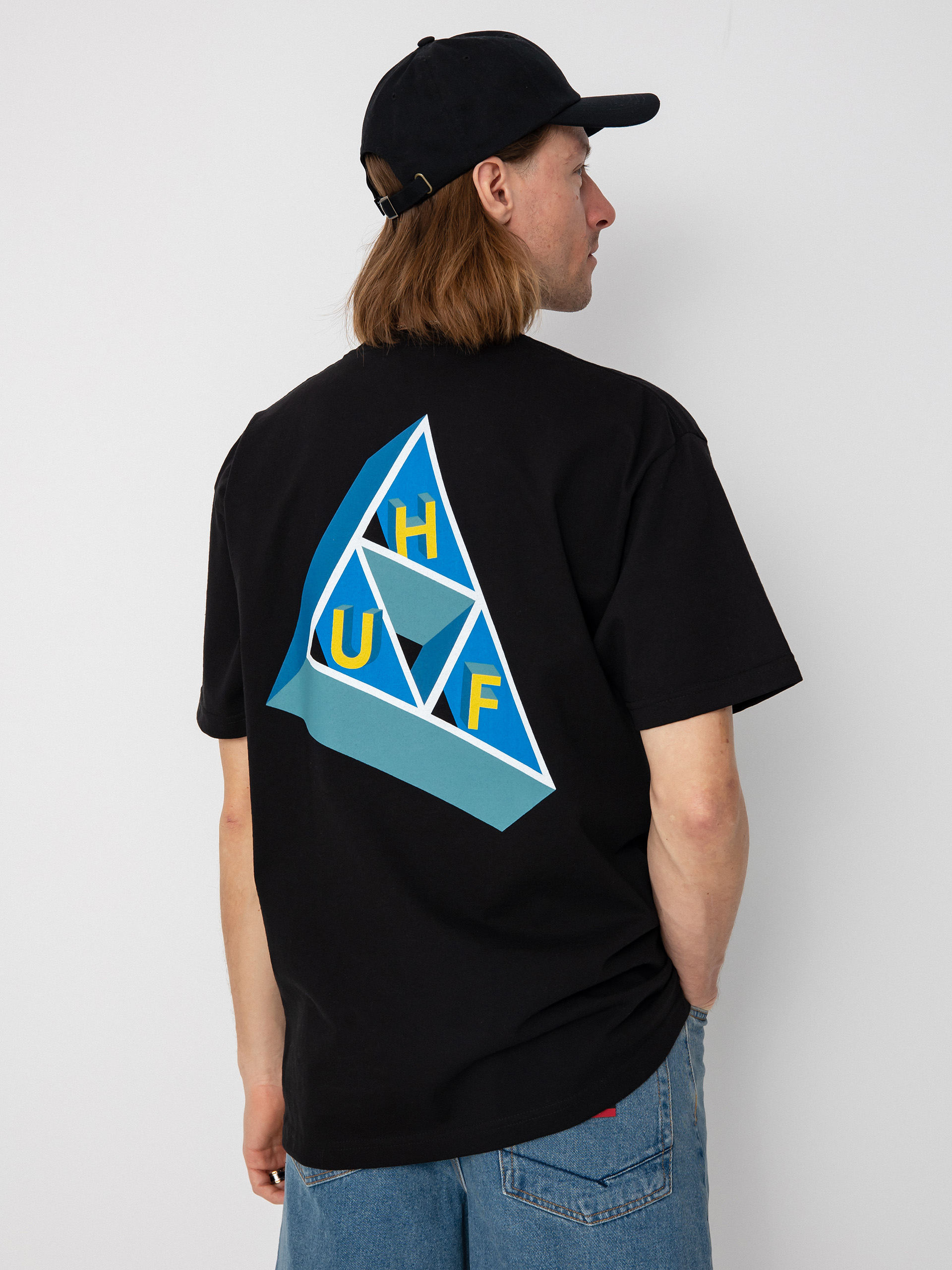 Tričko HUF Based Triple Triangle (black)