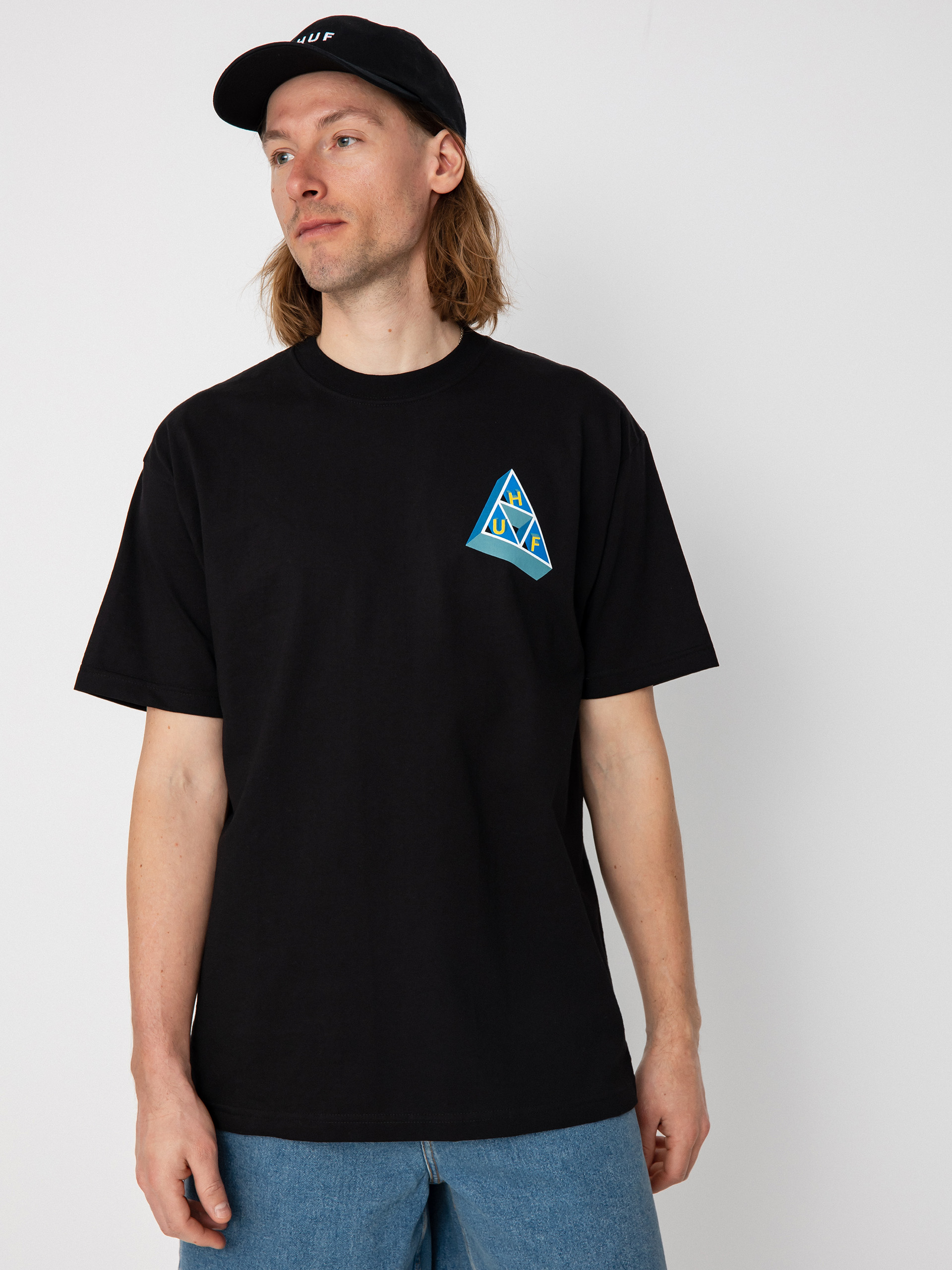 Tričko HUF Based Triple Triangle (black)