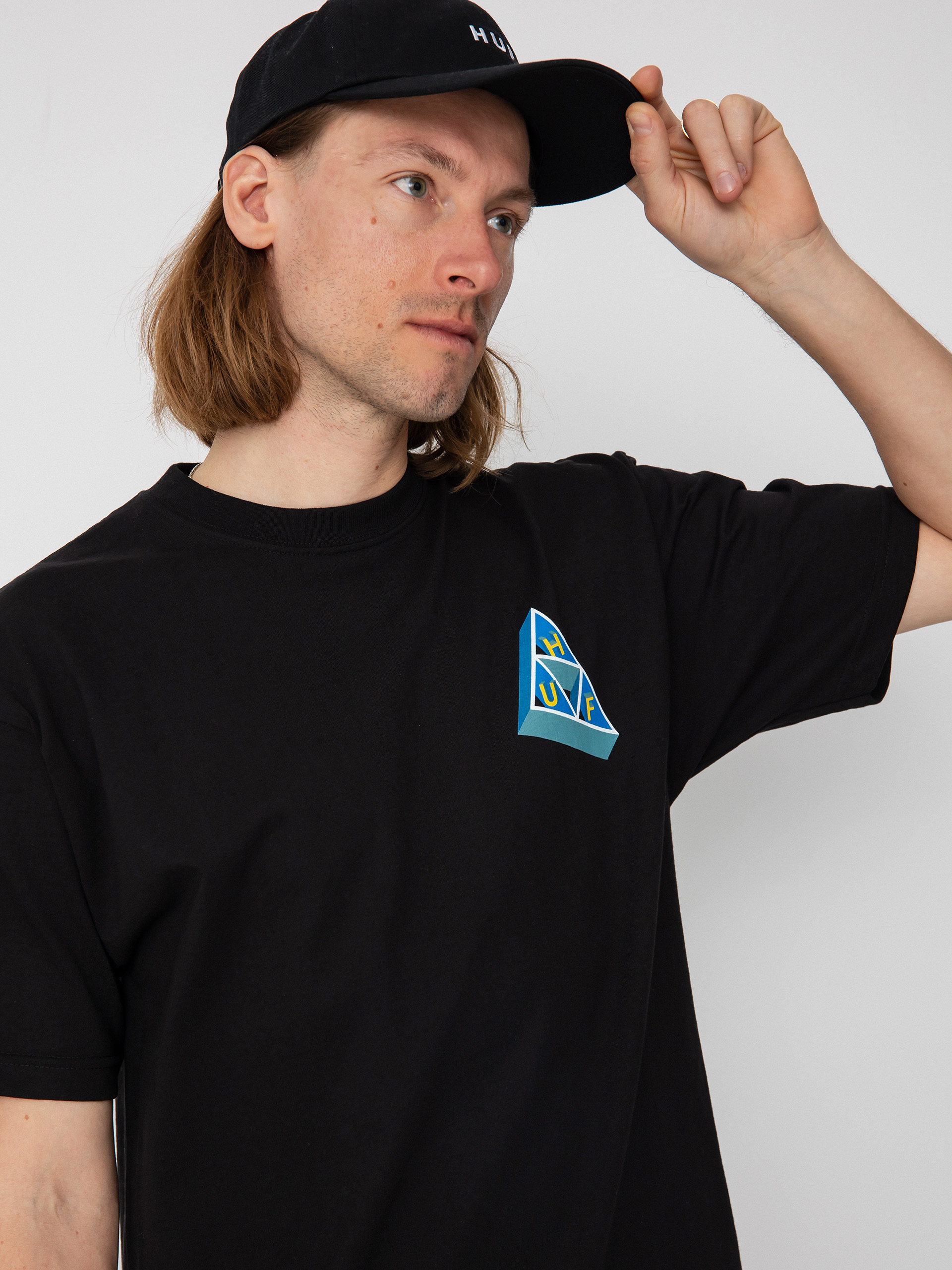 Tričko HUF Based Triple Triangle (black)