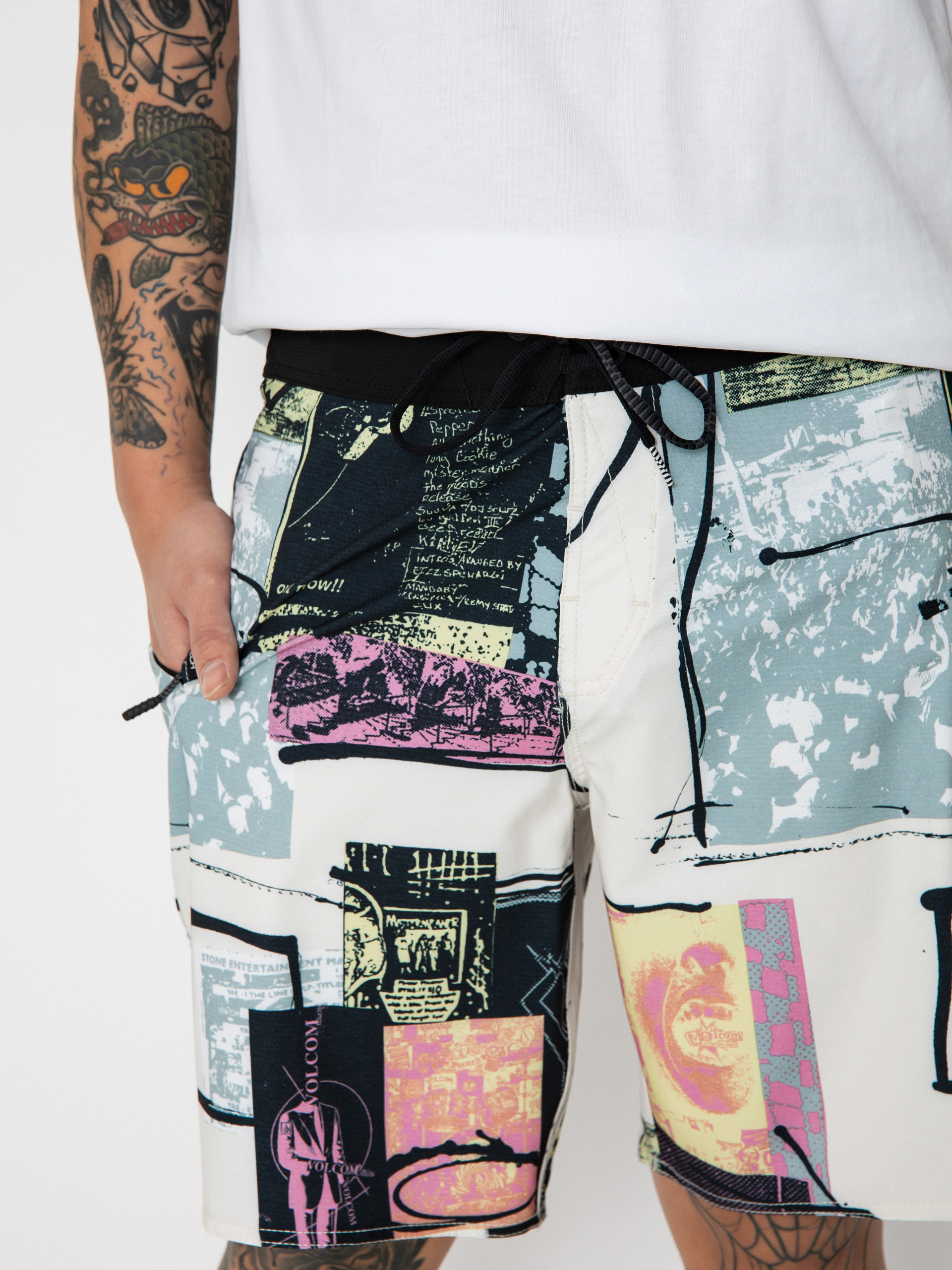 Plážové kraťasy Volcom V Ent Flyer Mod 19 (whitecap grey)