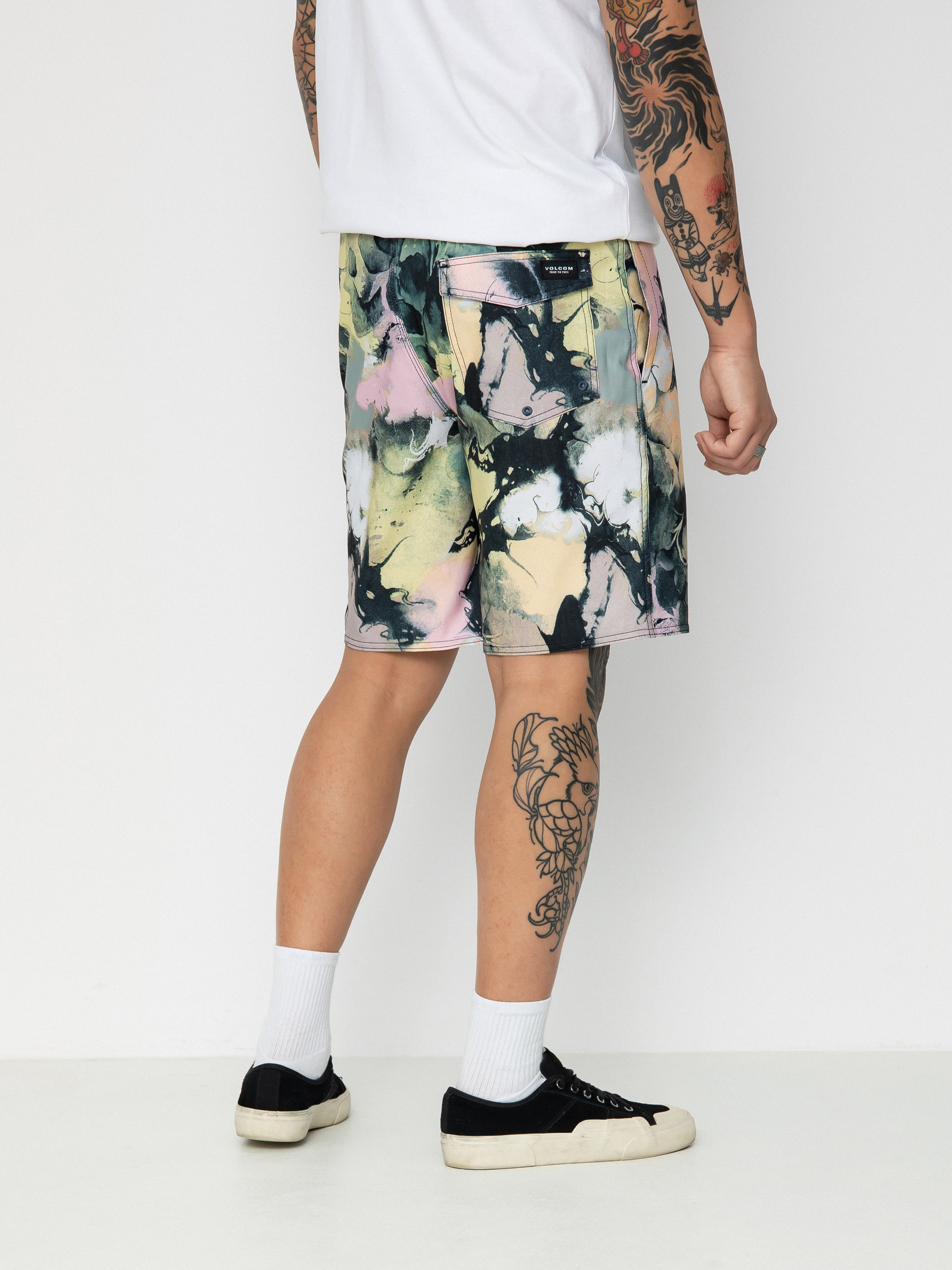 Plážové kraťasy Volcom Skulli Wash Stoney 19 (dawn yellow)