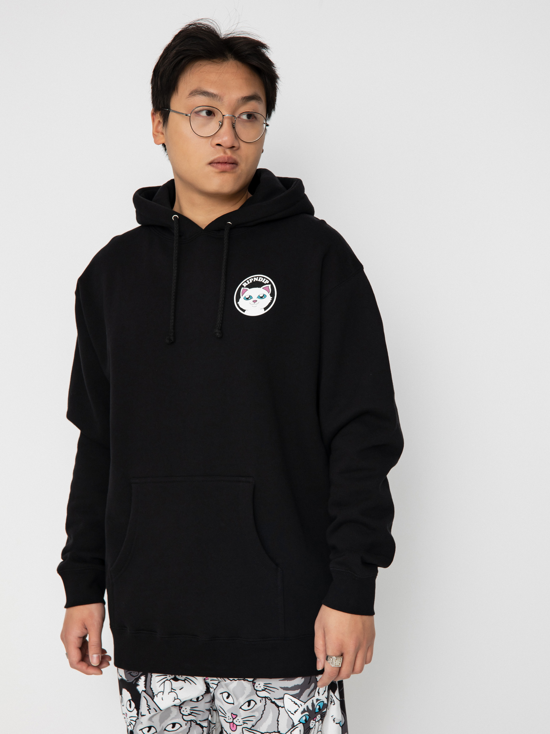 Mikina s kapucí RipNDip Stop Being A Pussy HD (black)