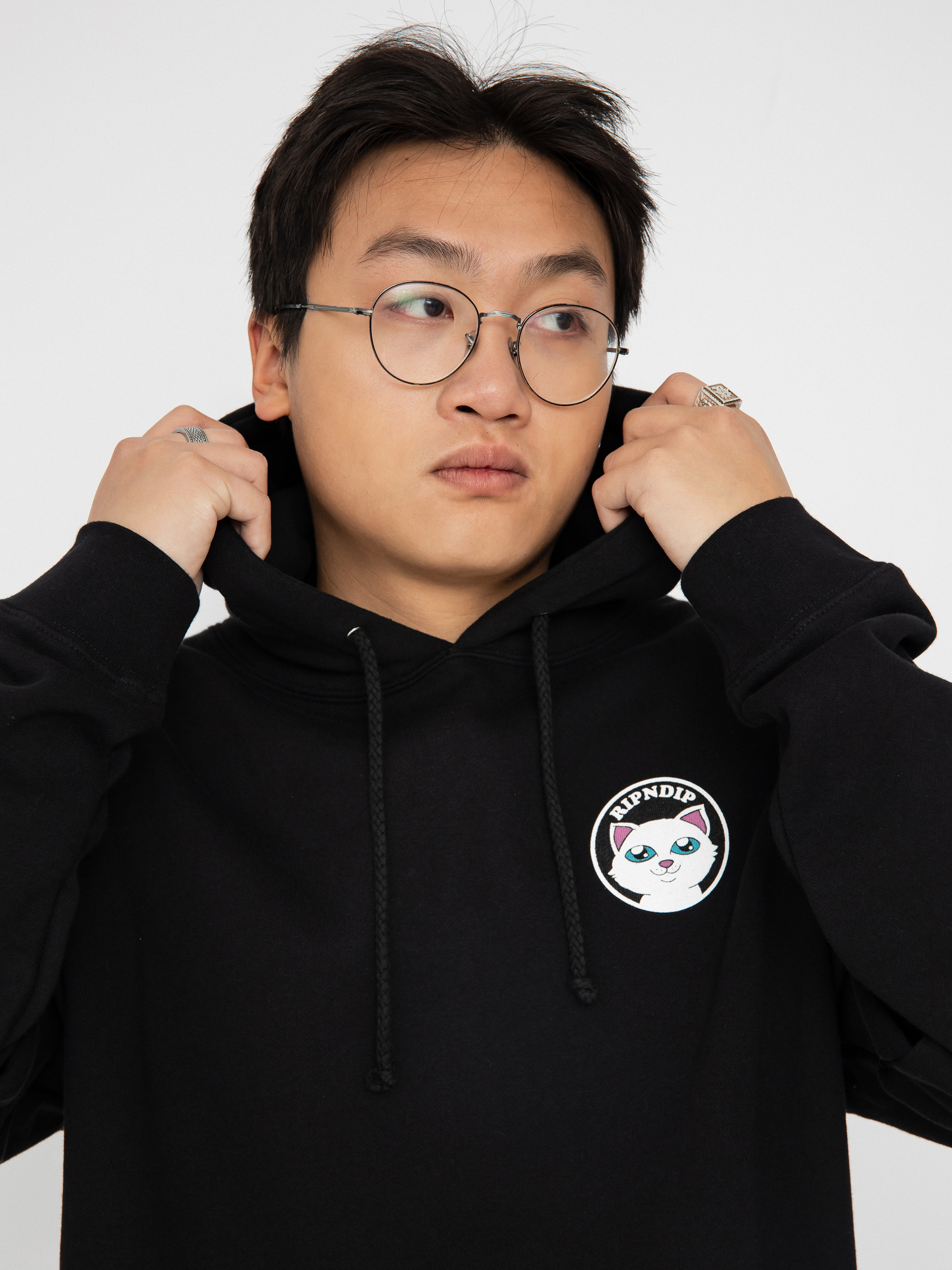 Mikina s kapucí RipNDip Stop Being A Pussy HD (black)