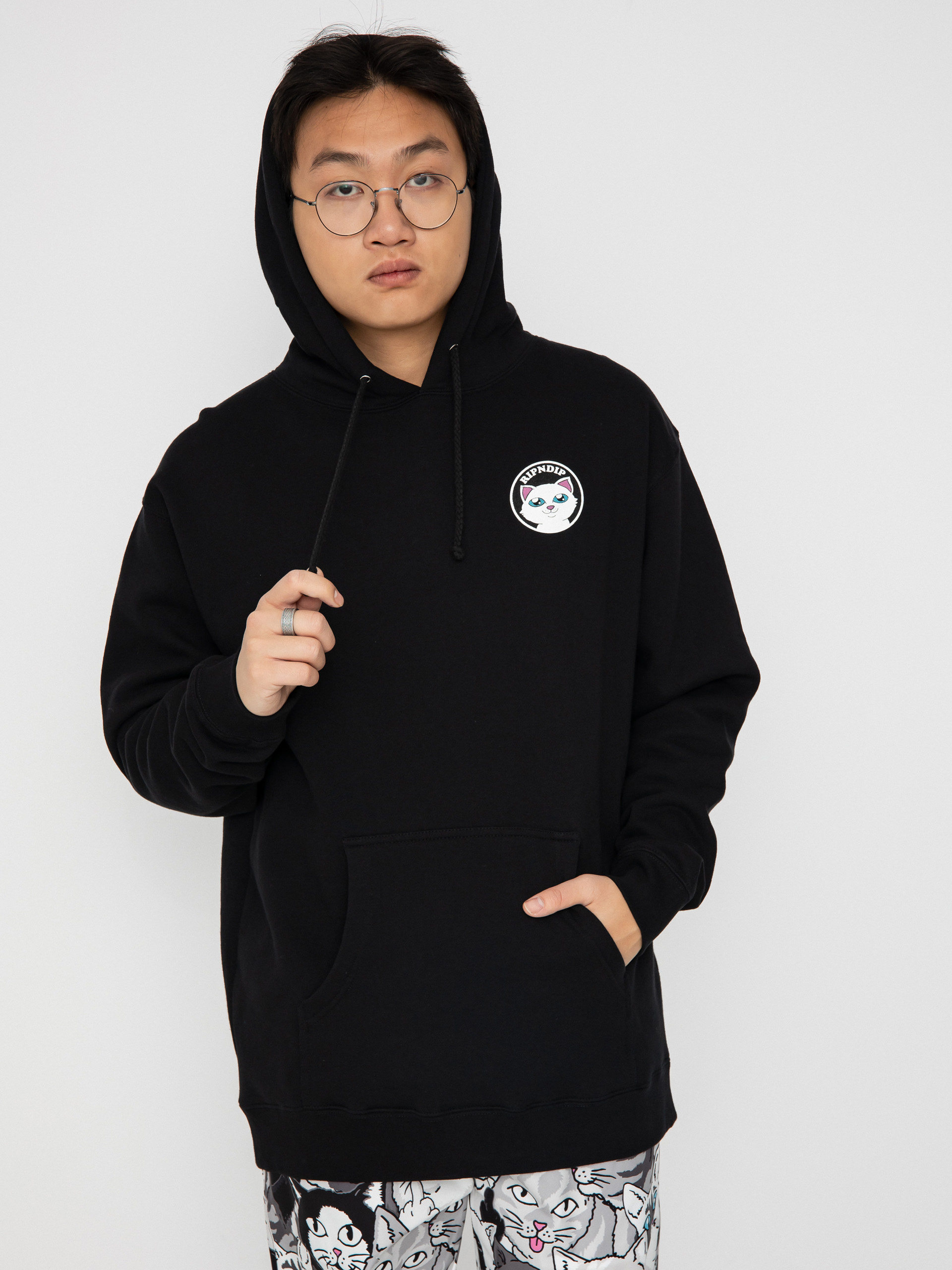 Mikina s kapucí RipNDip Stop Being A Pussy HD (black)