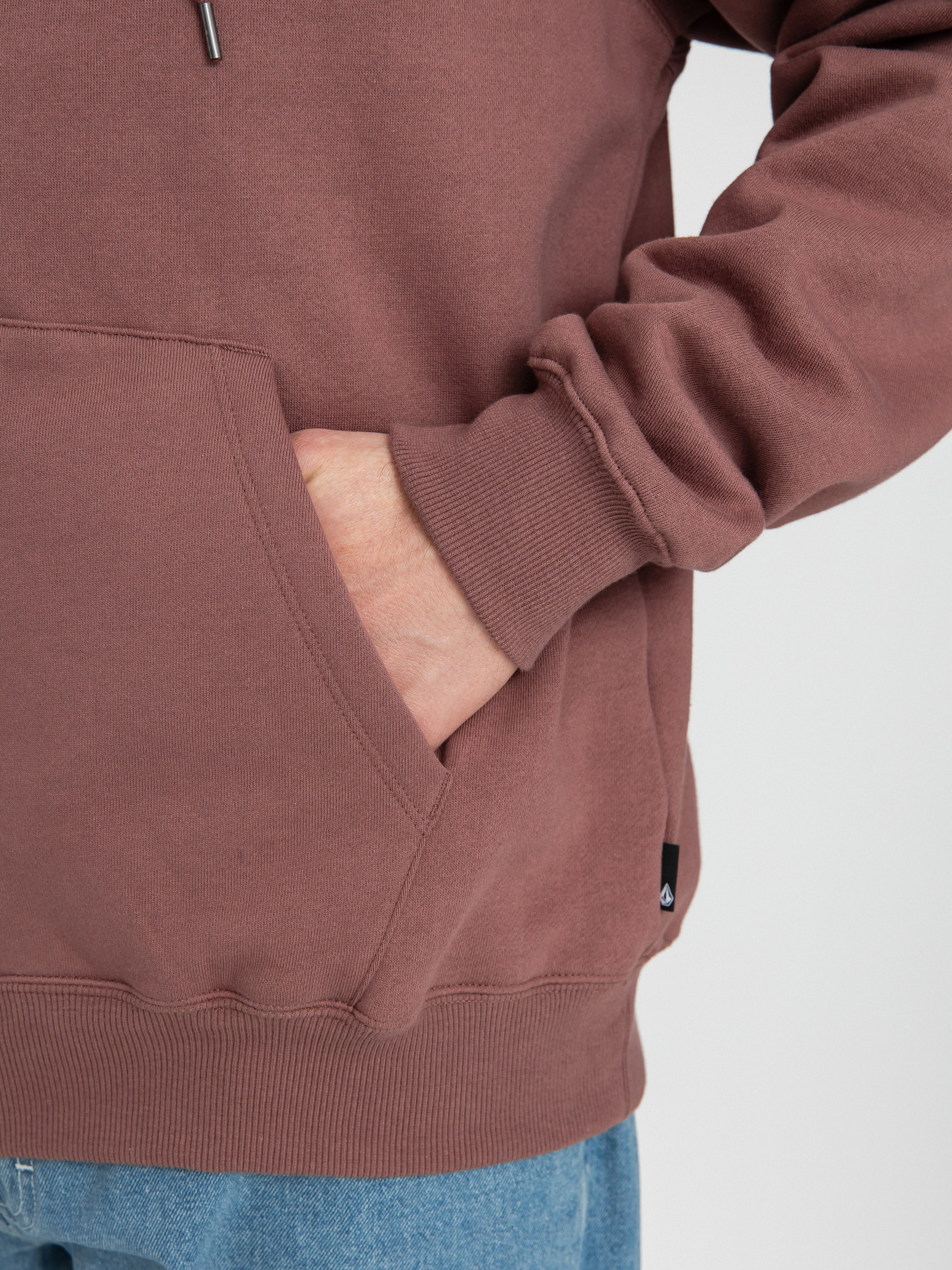 Mikina s kapucí Volcom Sngl Stn ZHD (bordeaux brown)