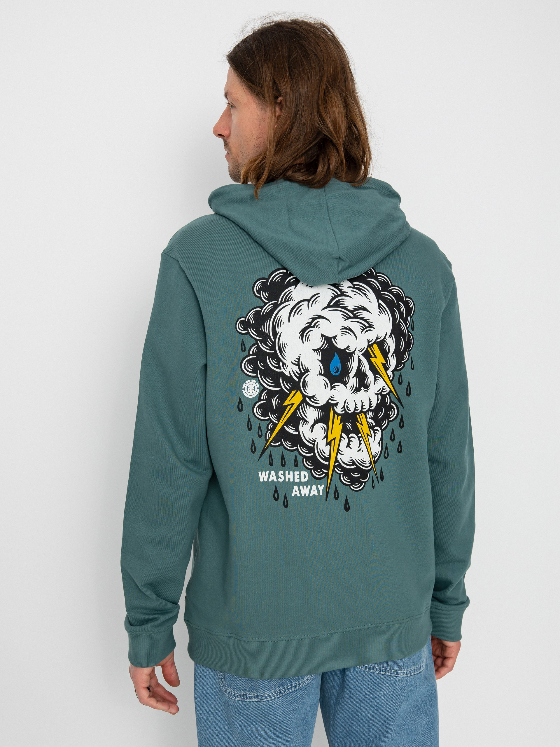 Mikina s kapucí Element Angry Clouds HD (north atlantic)