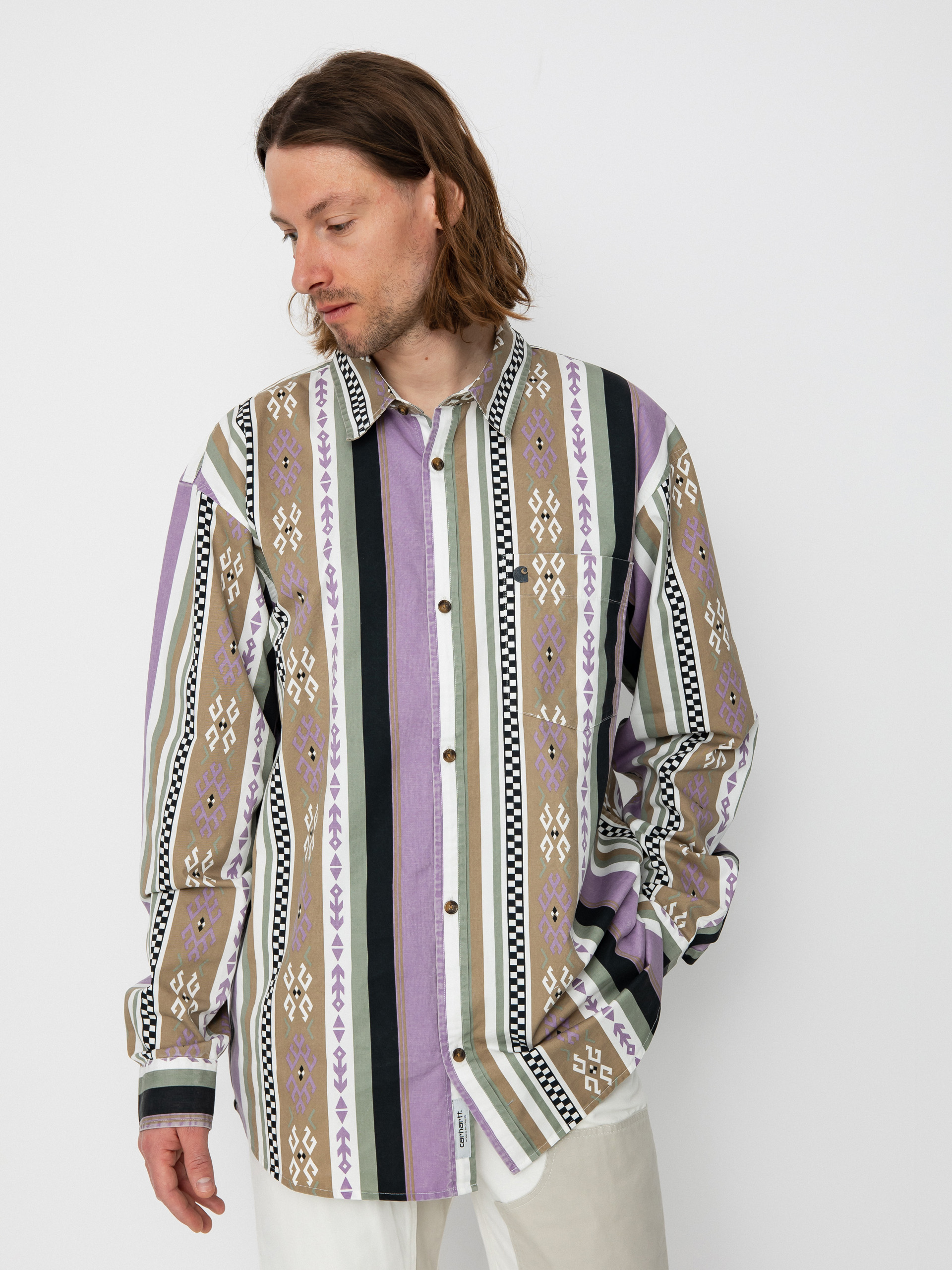 Košile Carhartt WIP Coba Stripe (coba stripe violanda/soot)