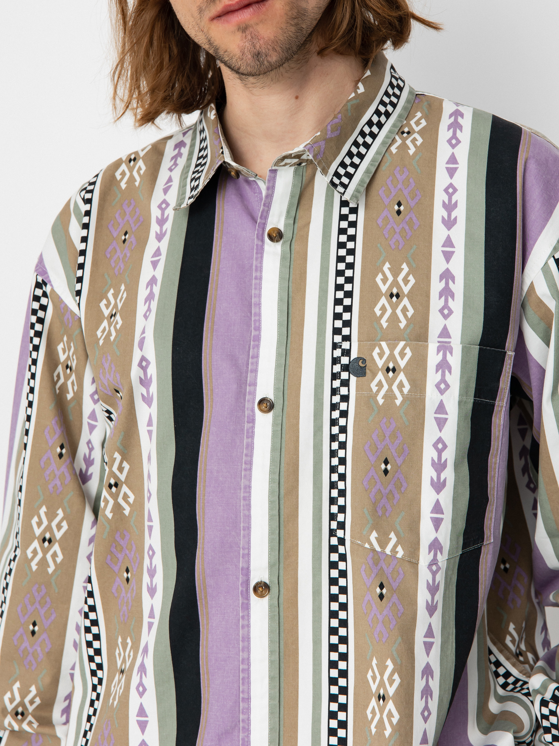 Košile Carhartt WIP Coba Stripe (coba stripe violanda/soot)