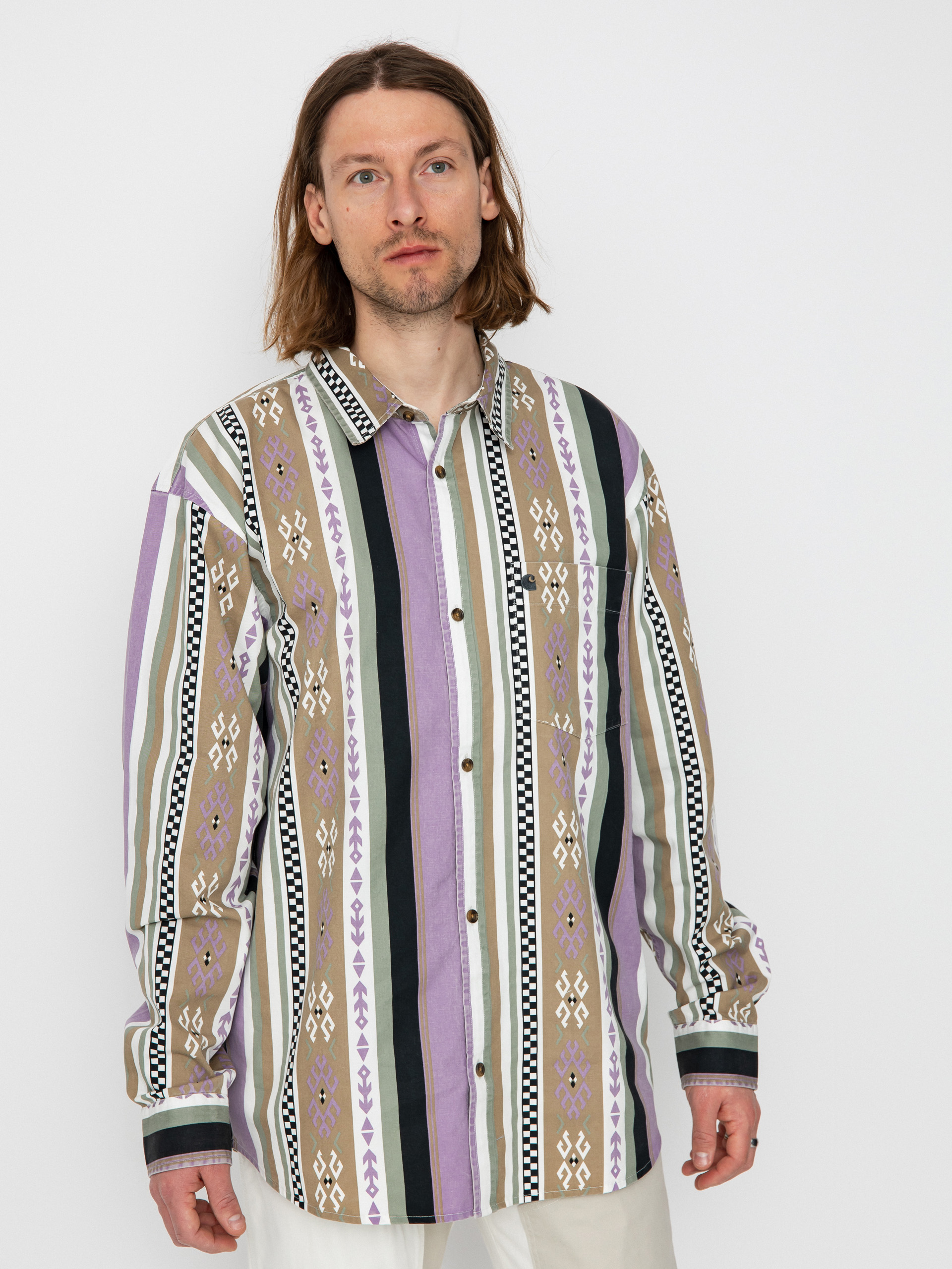 Košile Carhartt WIP Coba Stripe (coba stripe violanda/soot)