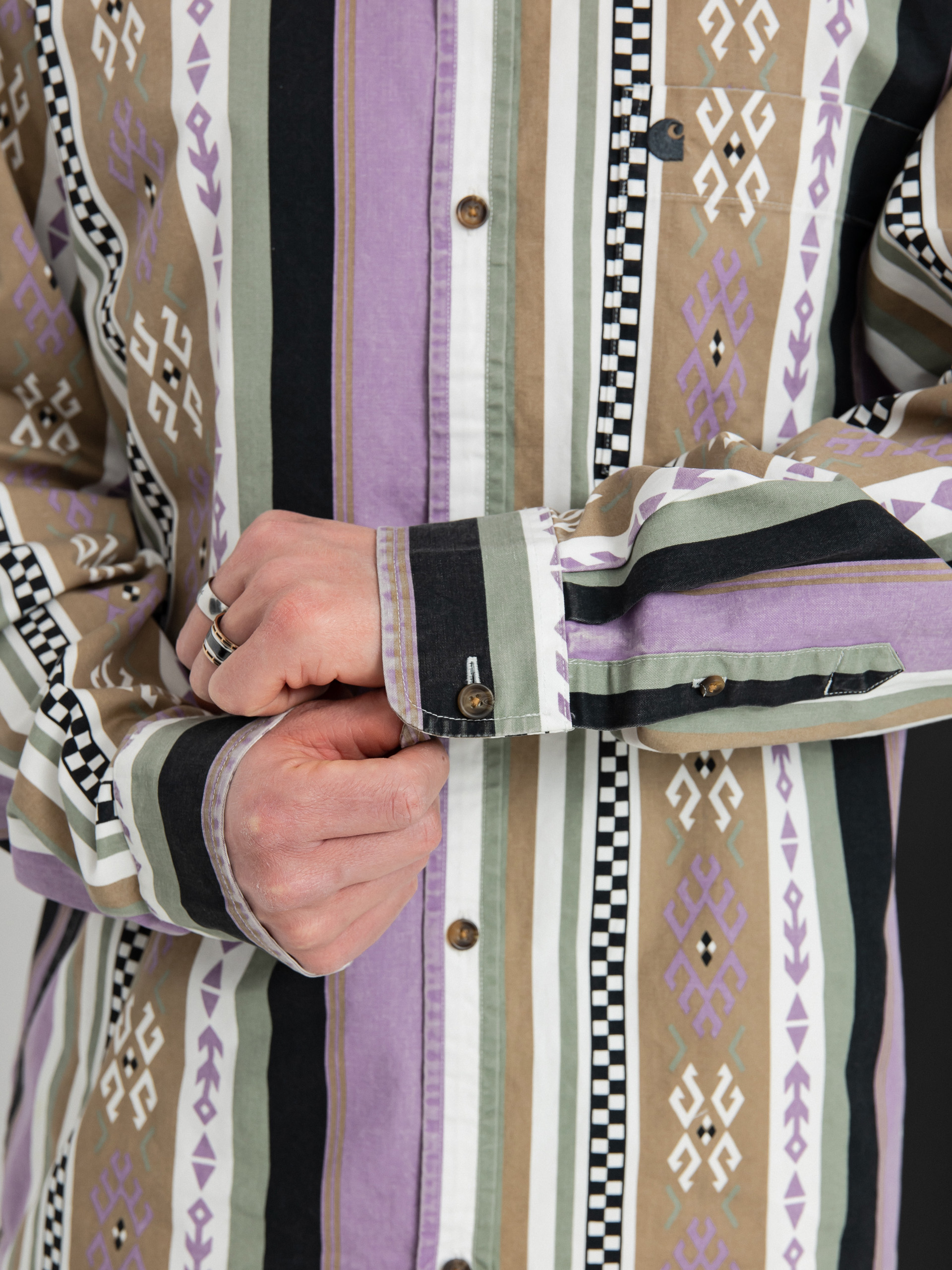 Košile Carhartt WIP Coba Stripe (coba stripe violanda/soot)