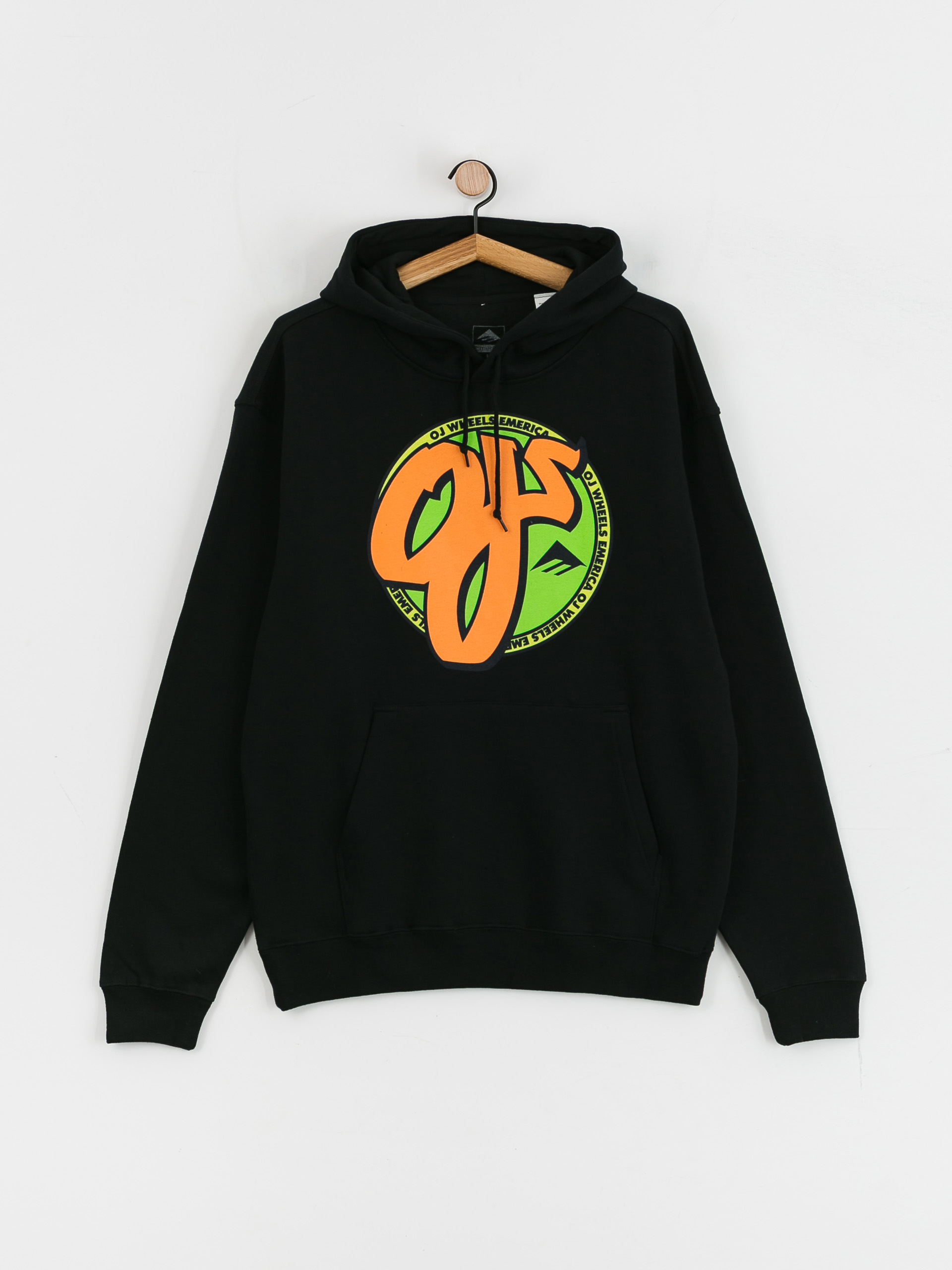 Mikina s kapucí Emerica Oj Circle HD (black)