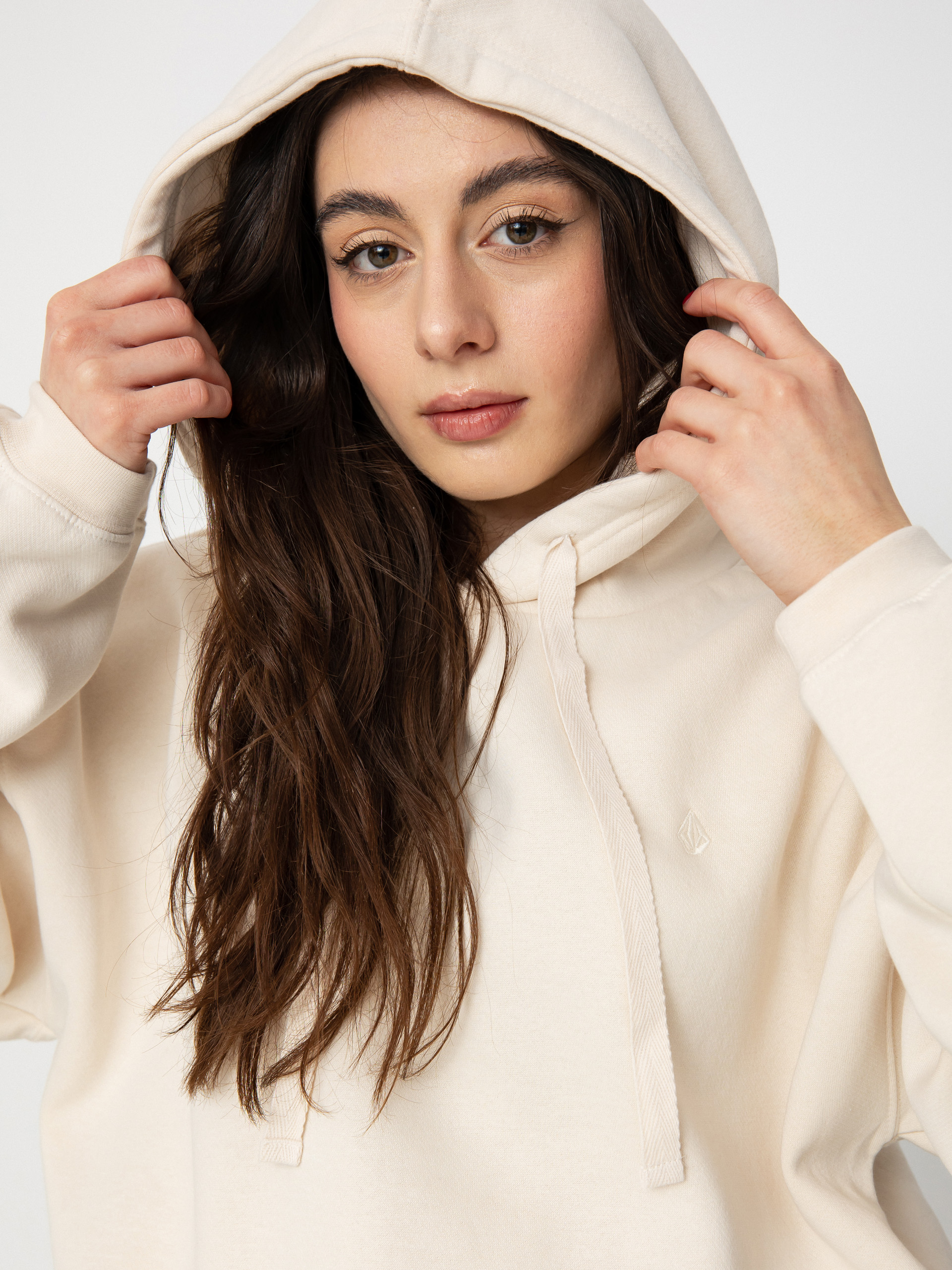 Mikina s kapucí Volcom Stone Heart II HD Wmn (sand)