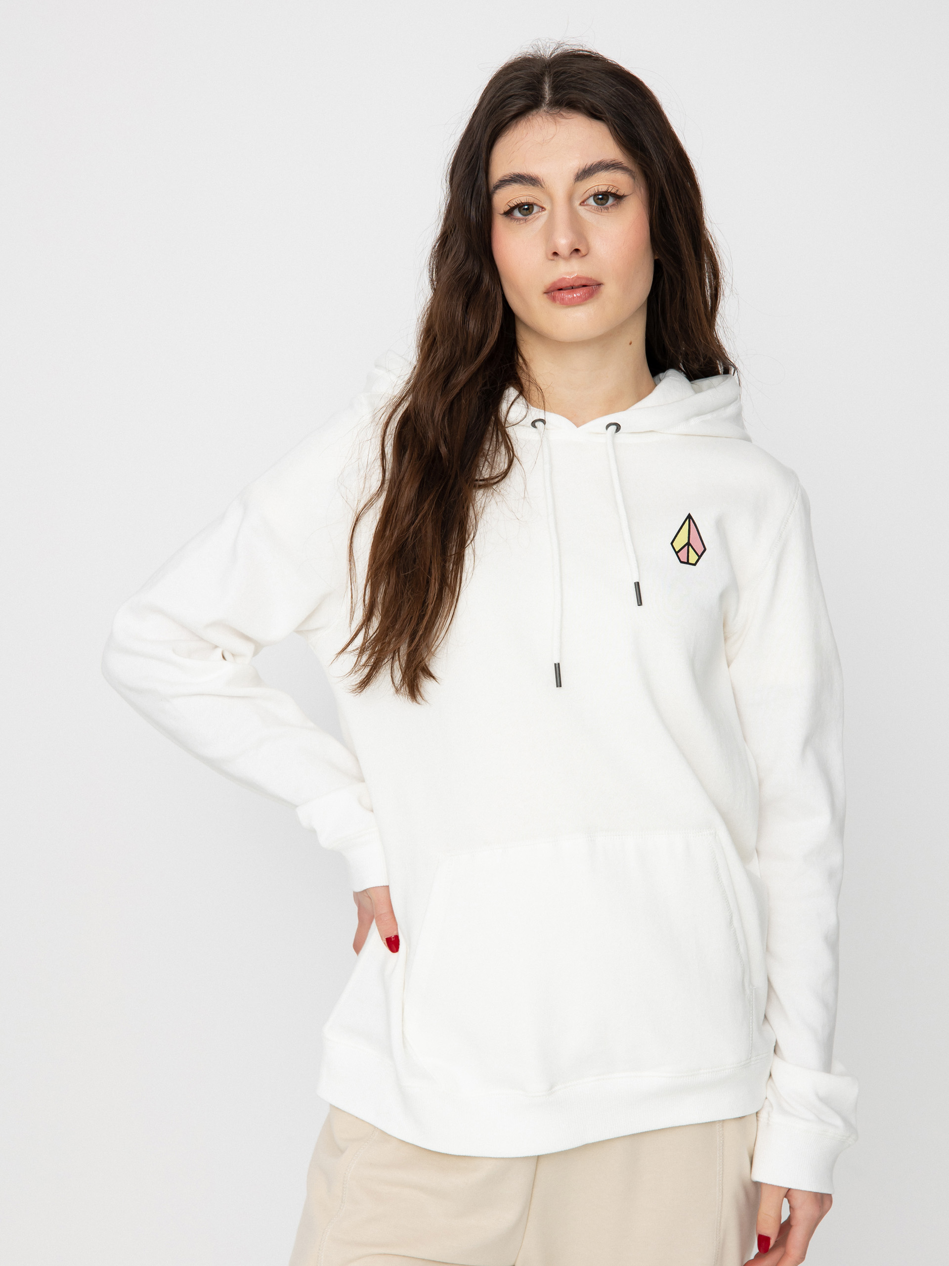 Mikina s kapucí Volcom Truly Deal HD Wmn (star white)