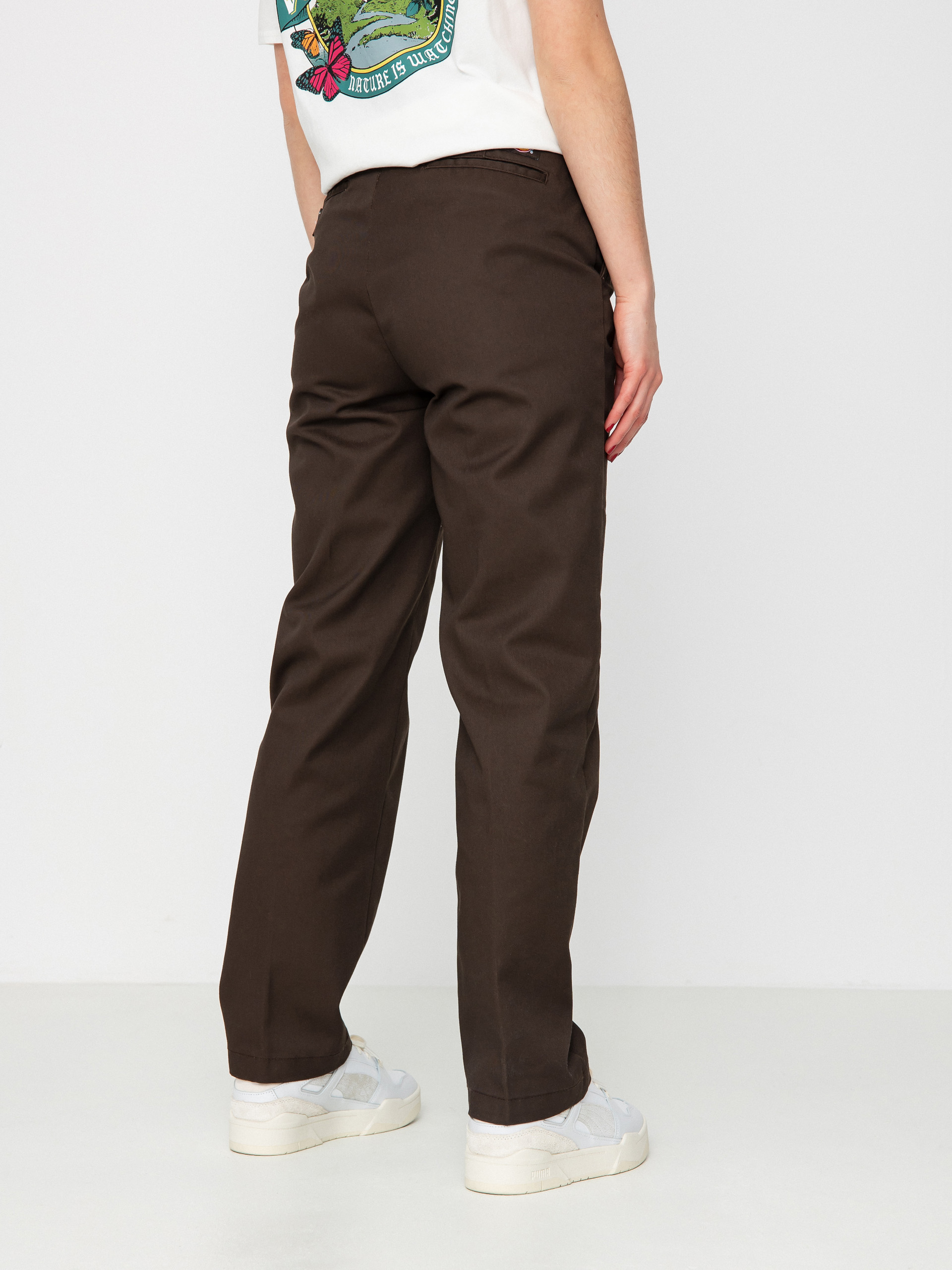 Kalhoty Dickies Elizaville Wmn (dark brown)