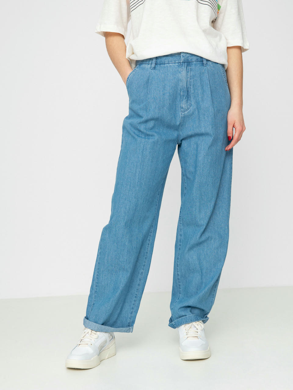 Kalhoty Brixton Victory Trouser Wmn (faded indigo)