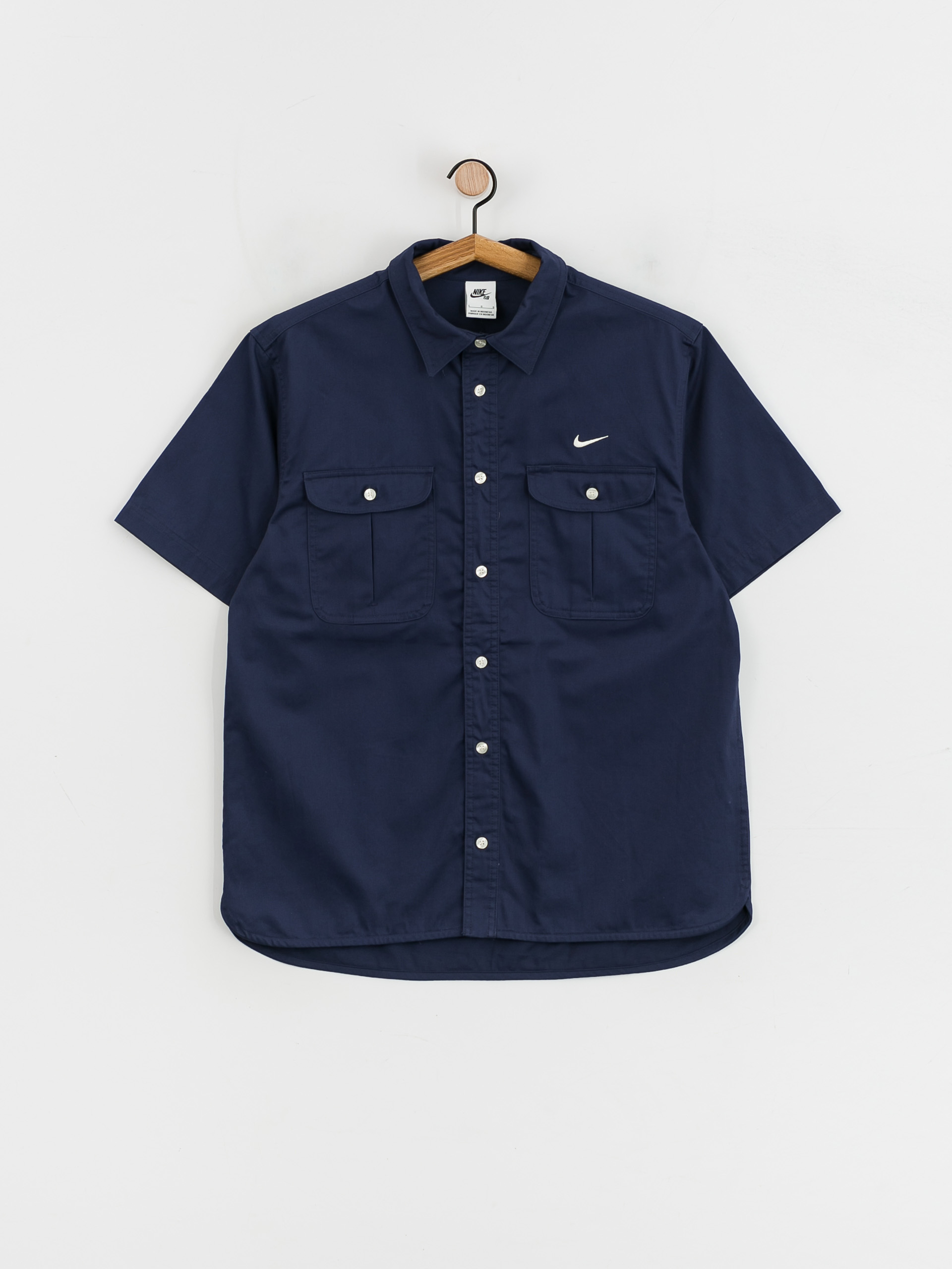 Košile Nike SB Tanglin Woven Button Up (midnight navy/coconut milk)