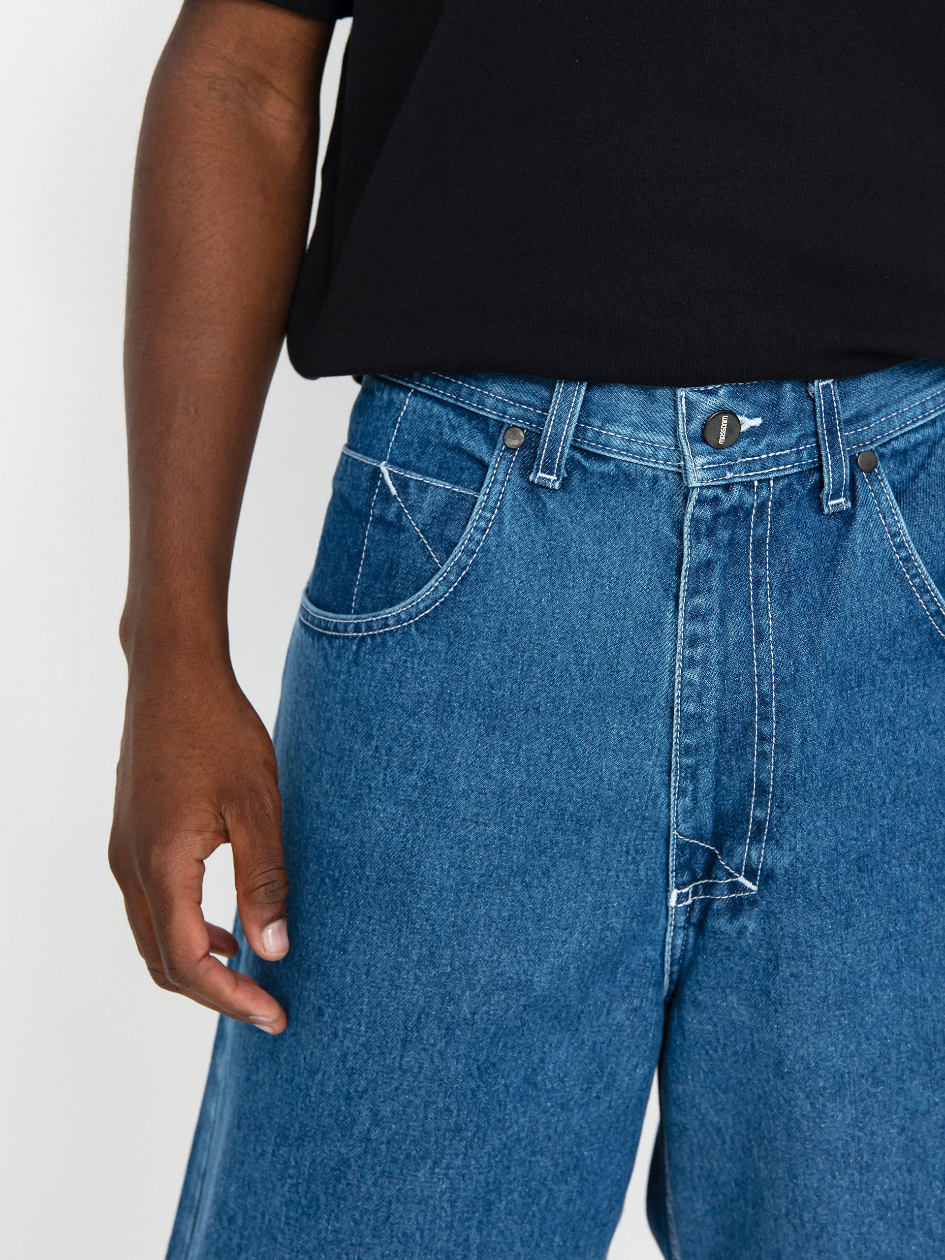 Kraťasy MassDnm Jeans Craft Baggy Fit (blue)