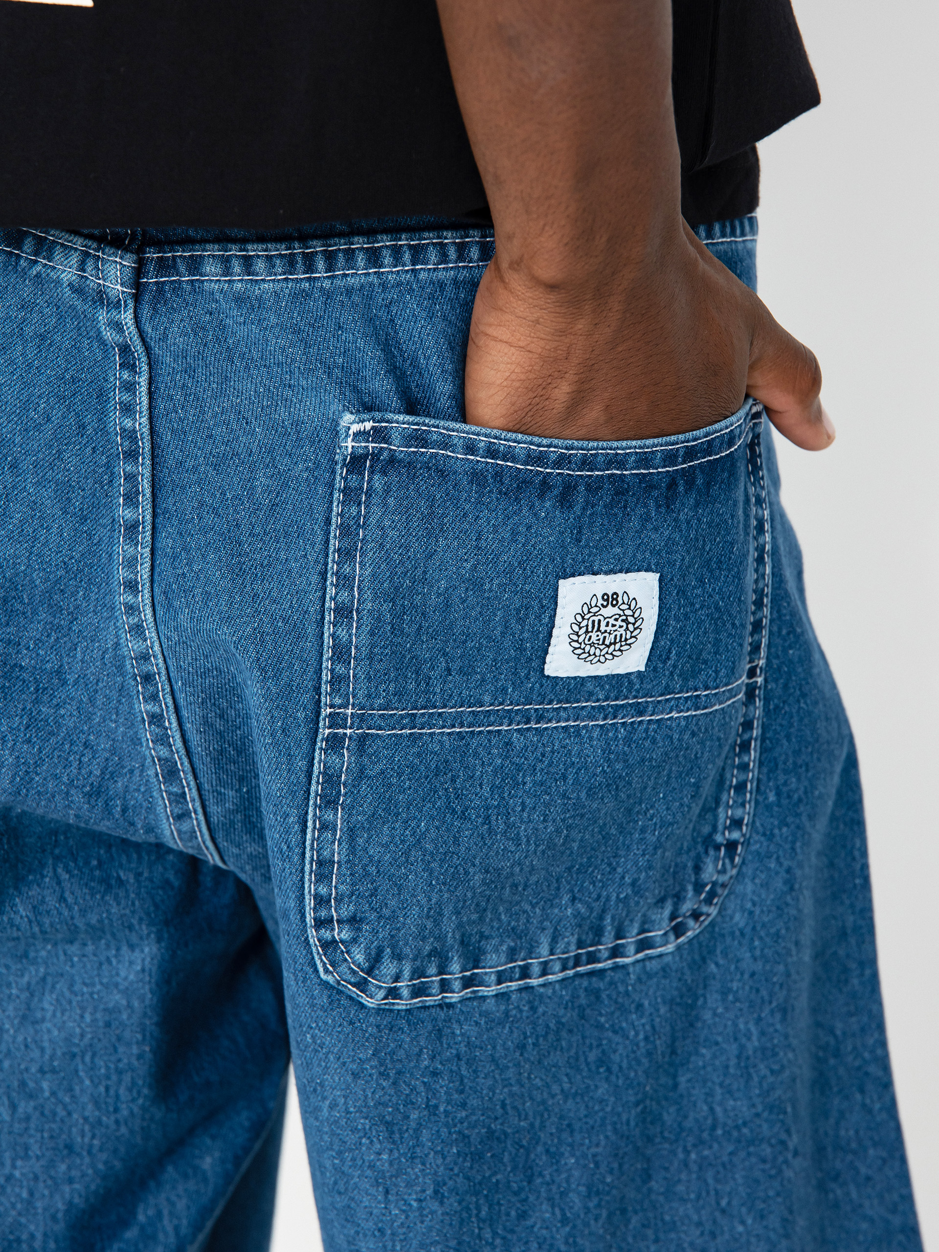 Kraťasy MassDnm Jeans Craft Baggy Fit (blue)